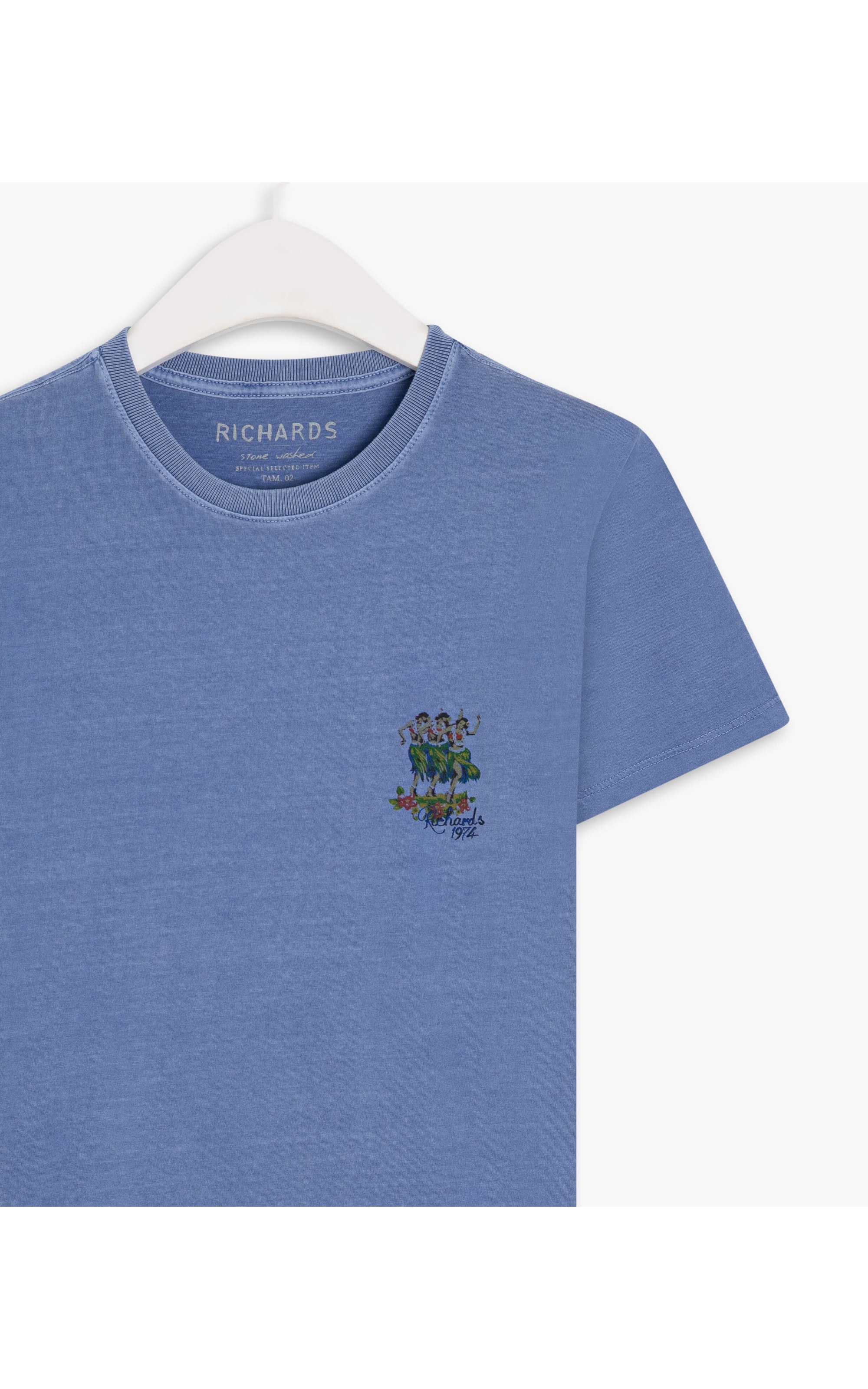 T-Shirt Mm Washed Vintage Lai Azul Bic
