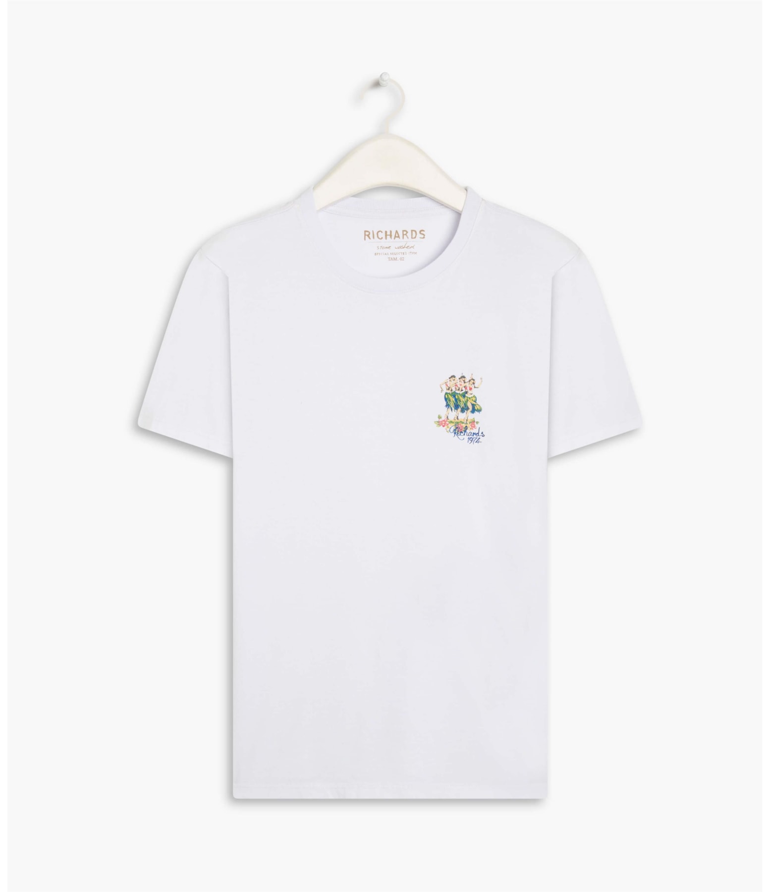 T-Shirt Mm Washed Vintage Lai Branco