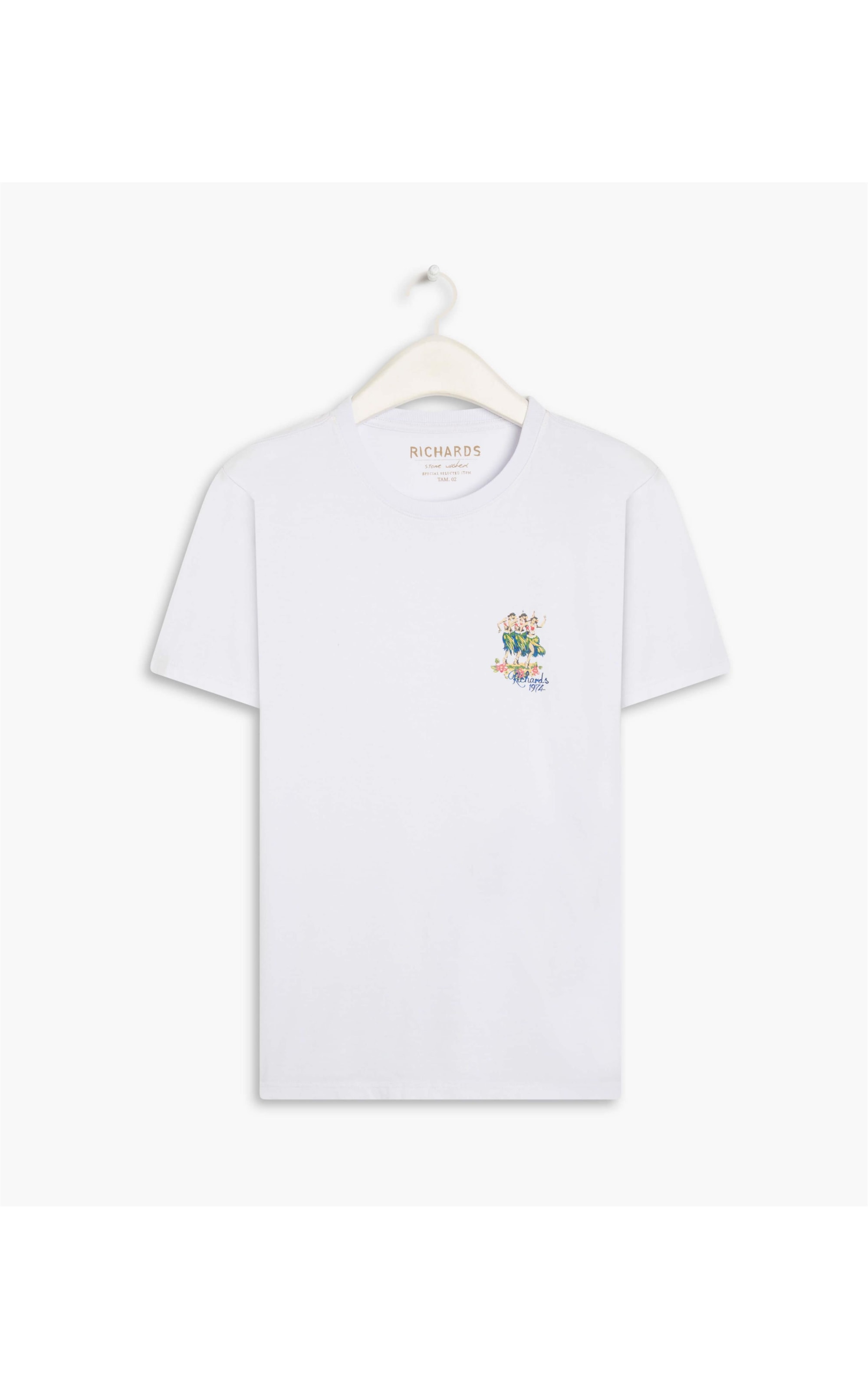 T-Shirt Mm Washed Vintage Lai Branco