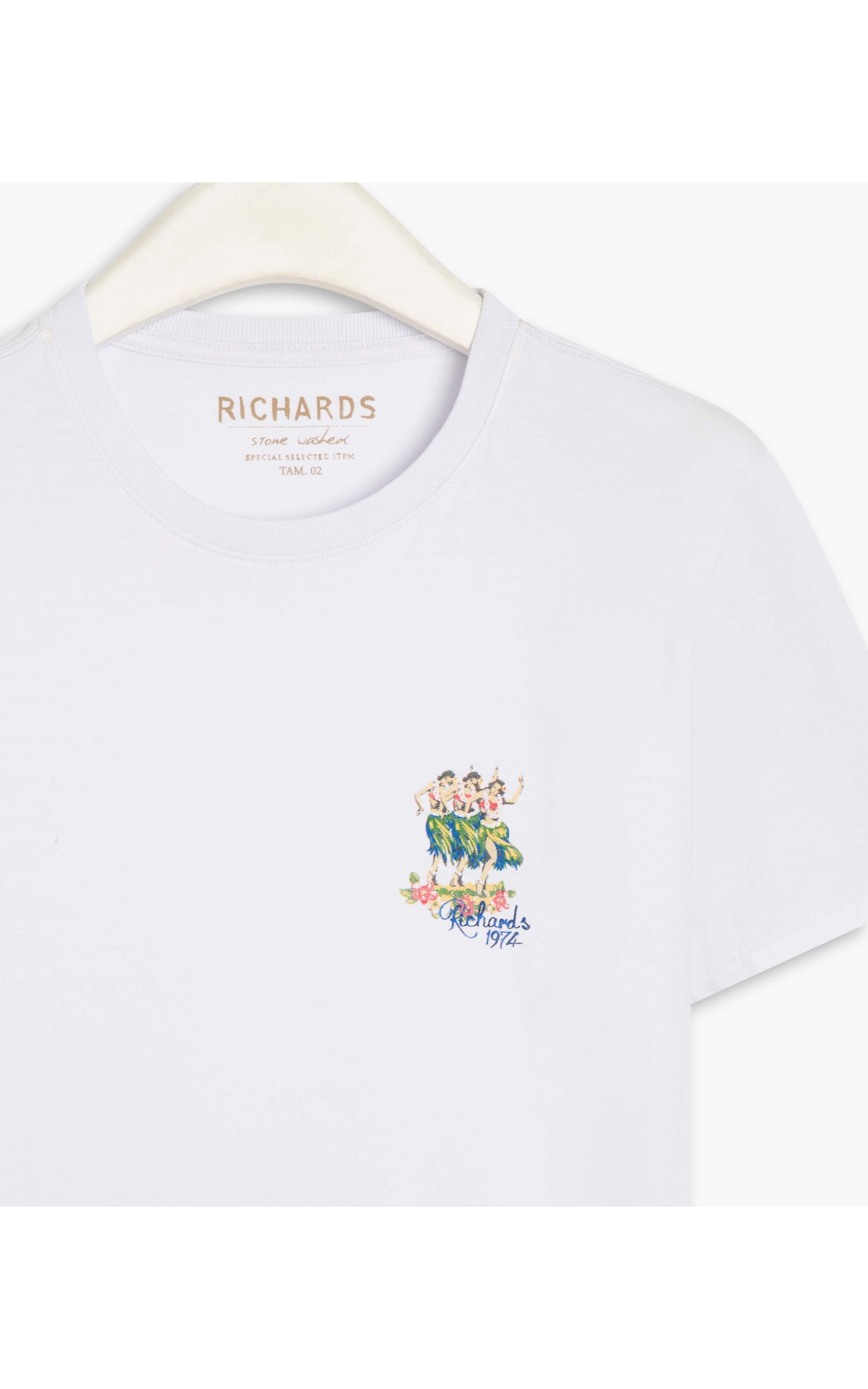 T-Shirt Mm Washed Vintage Lai Branco