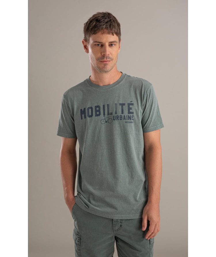 T-Shirt Mobilité Washed Mc Bf Verde Army