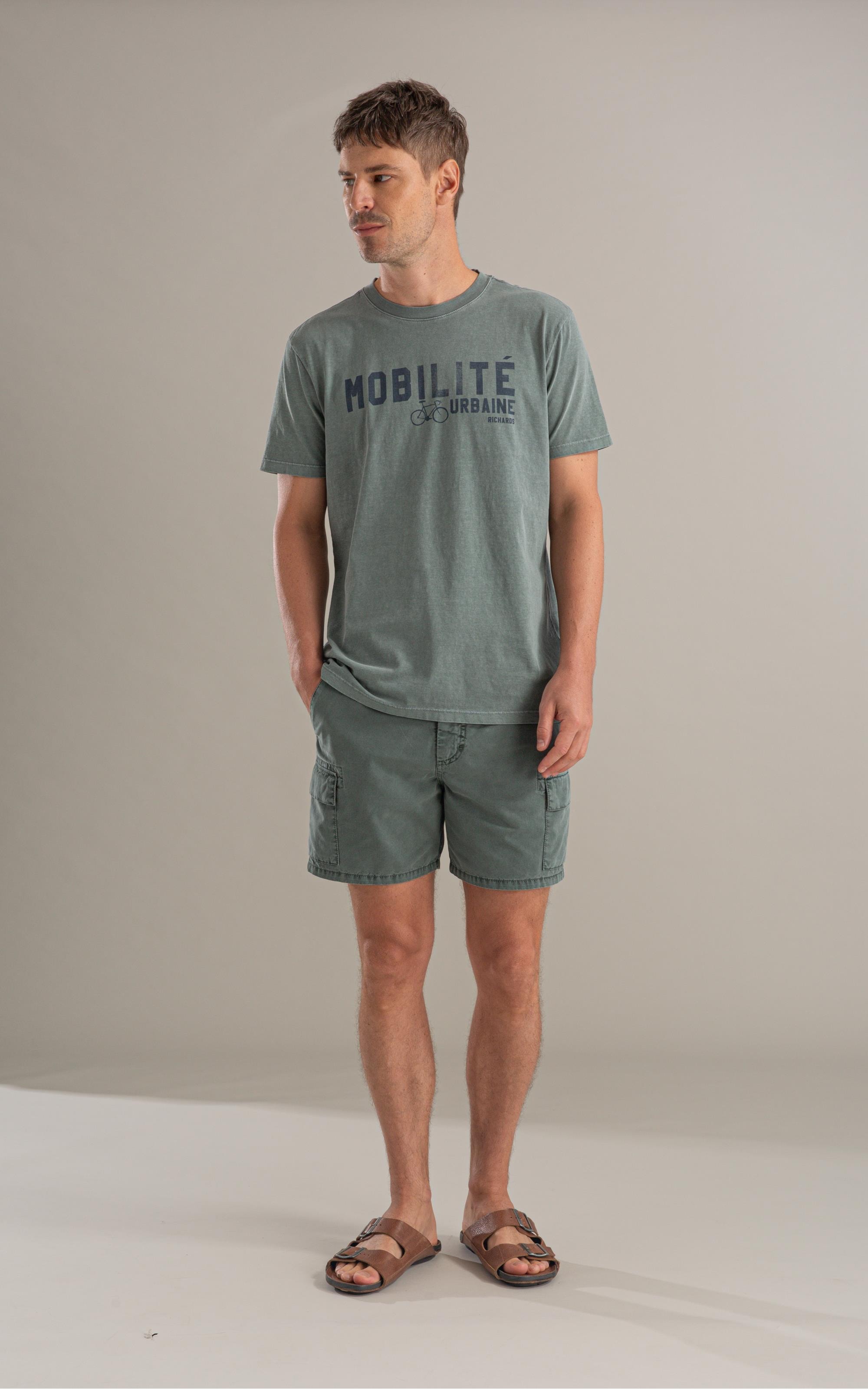 T-Shirt Mobilité Washed Mc Bf Verde Army