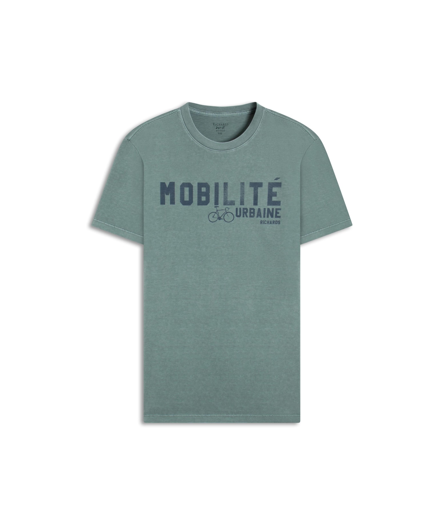 T-Shirt Mobilité Washed Mc Bf Verde Army
