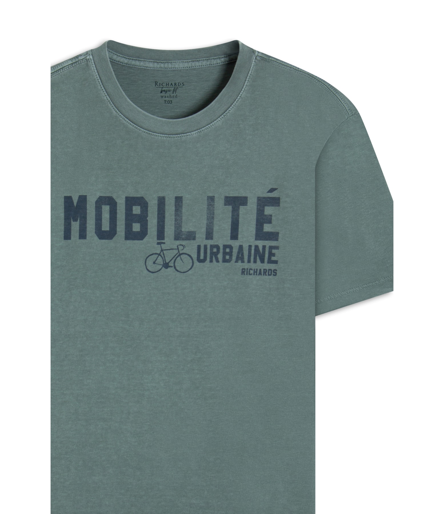 T-Shirt Mobilité Washed Mc Bf Verde Army