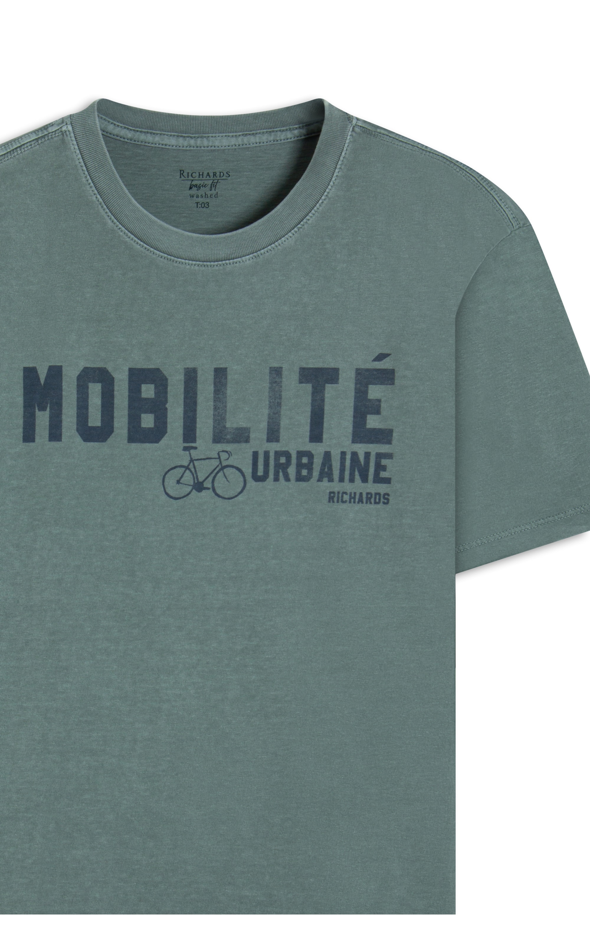 T-Shirt Mobilité Washed Mc Bf Verde Army