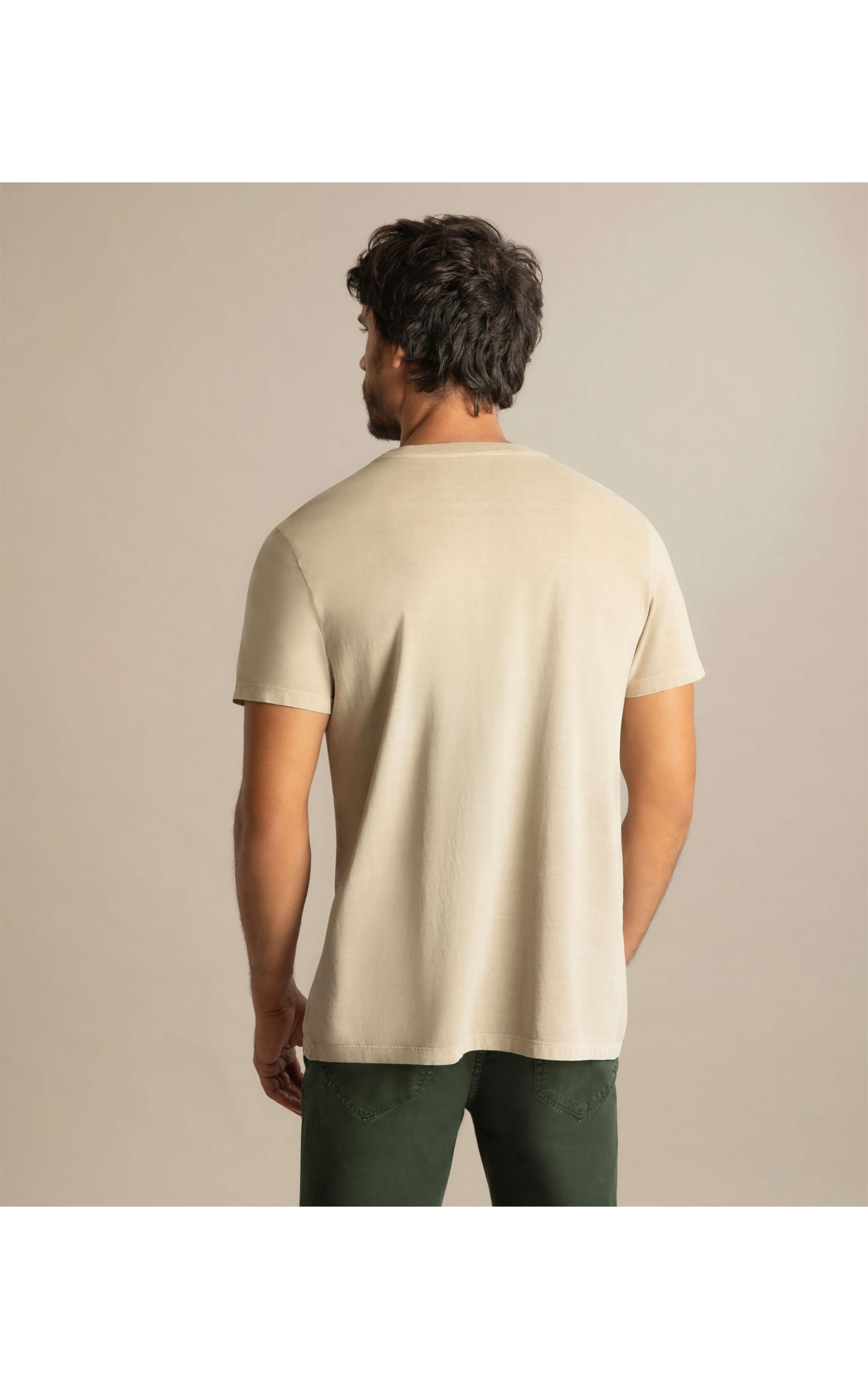 T-Shirt Ombre Crisantemo Peito Prata