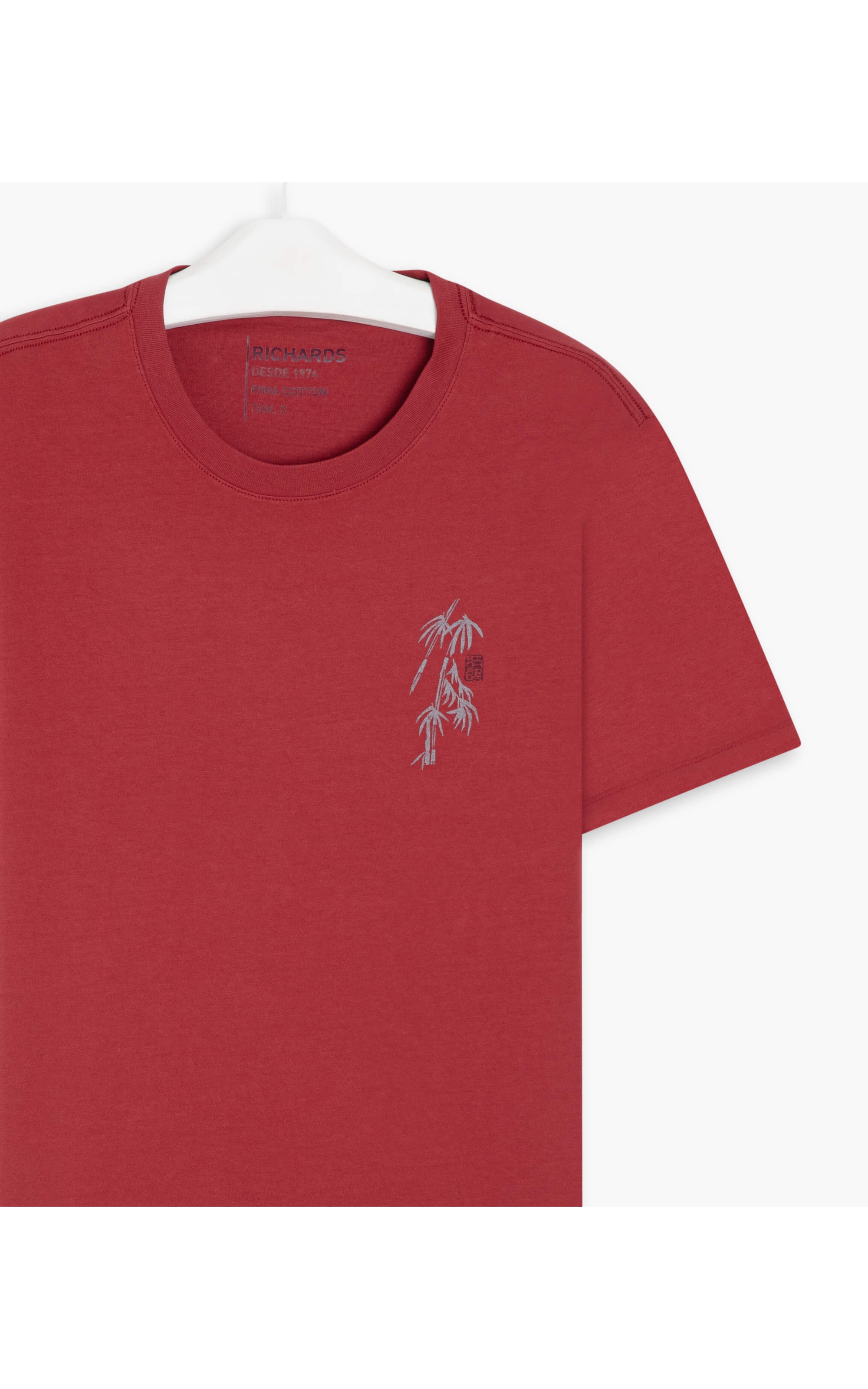 T-Shirt Pima Bamboo Peito Mc Cereja