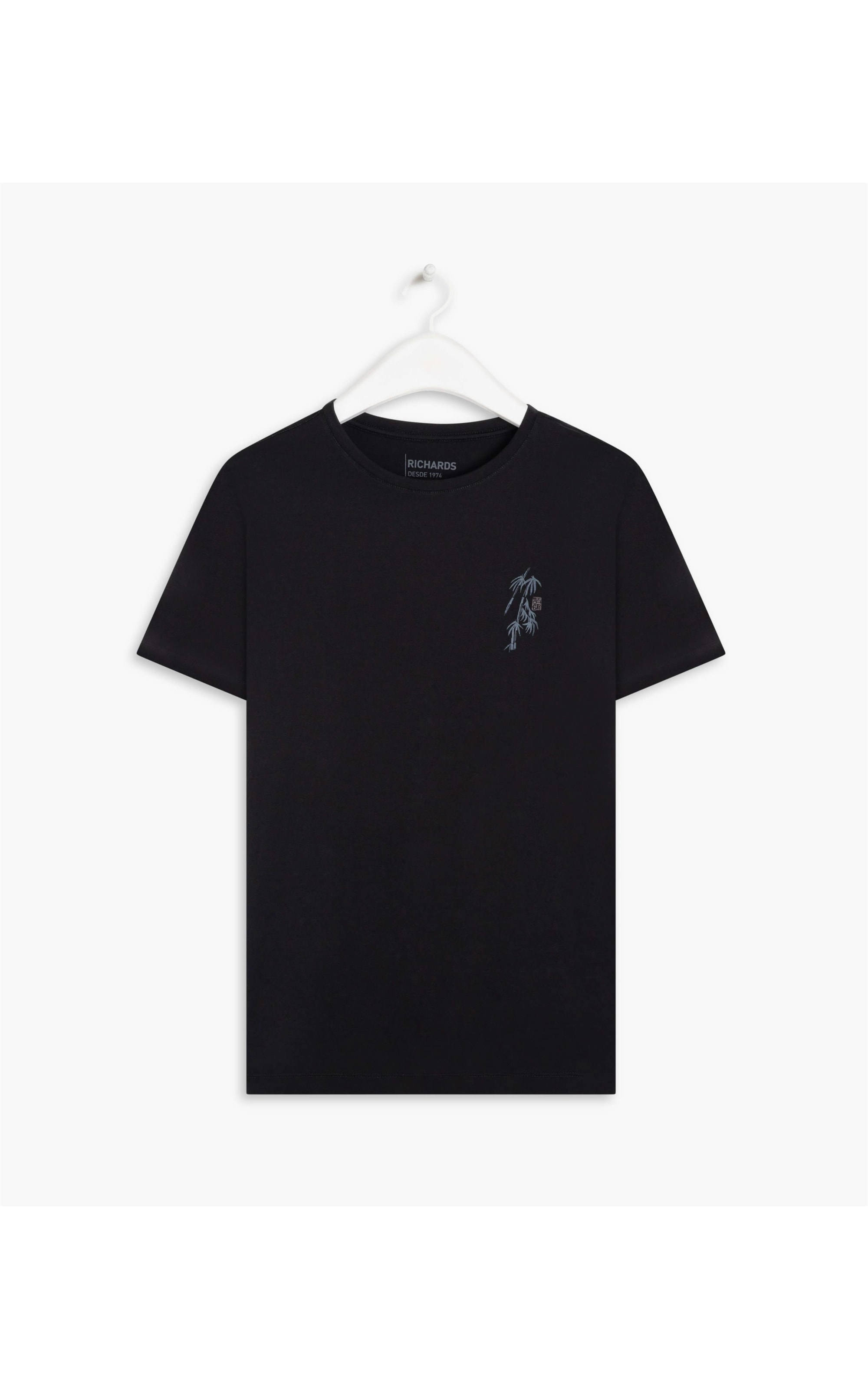 T-Shirt  Pima  Bamboo Peito Mc Preto