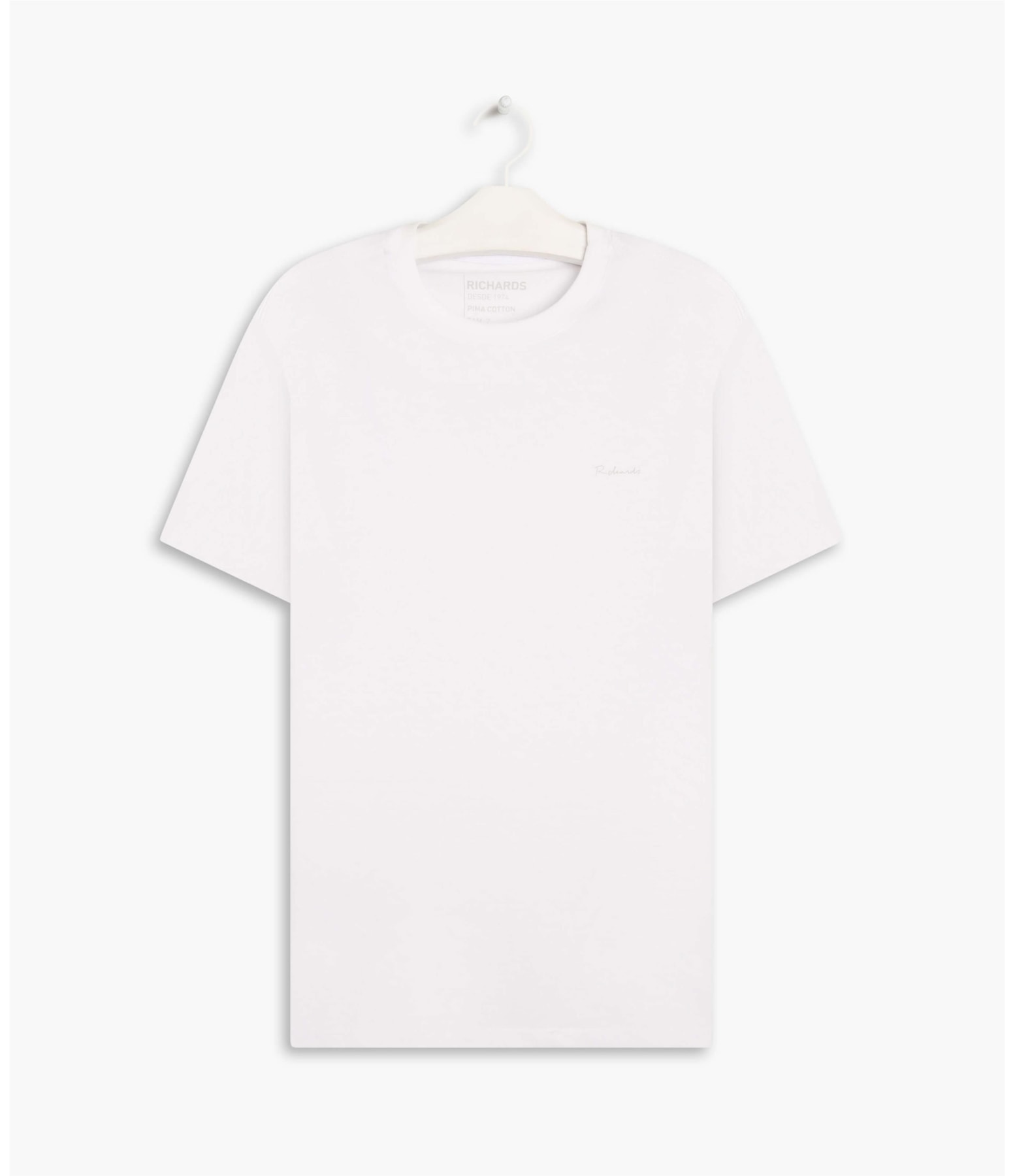 T-Shirt Pima Basic Manuscrito Branco