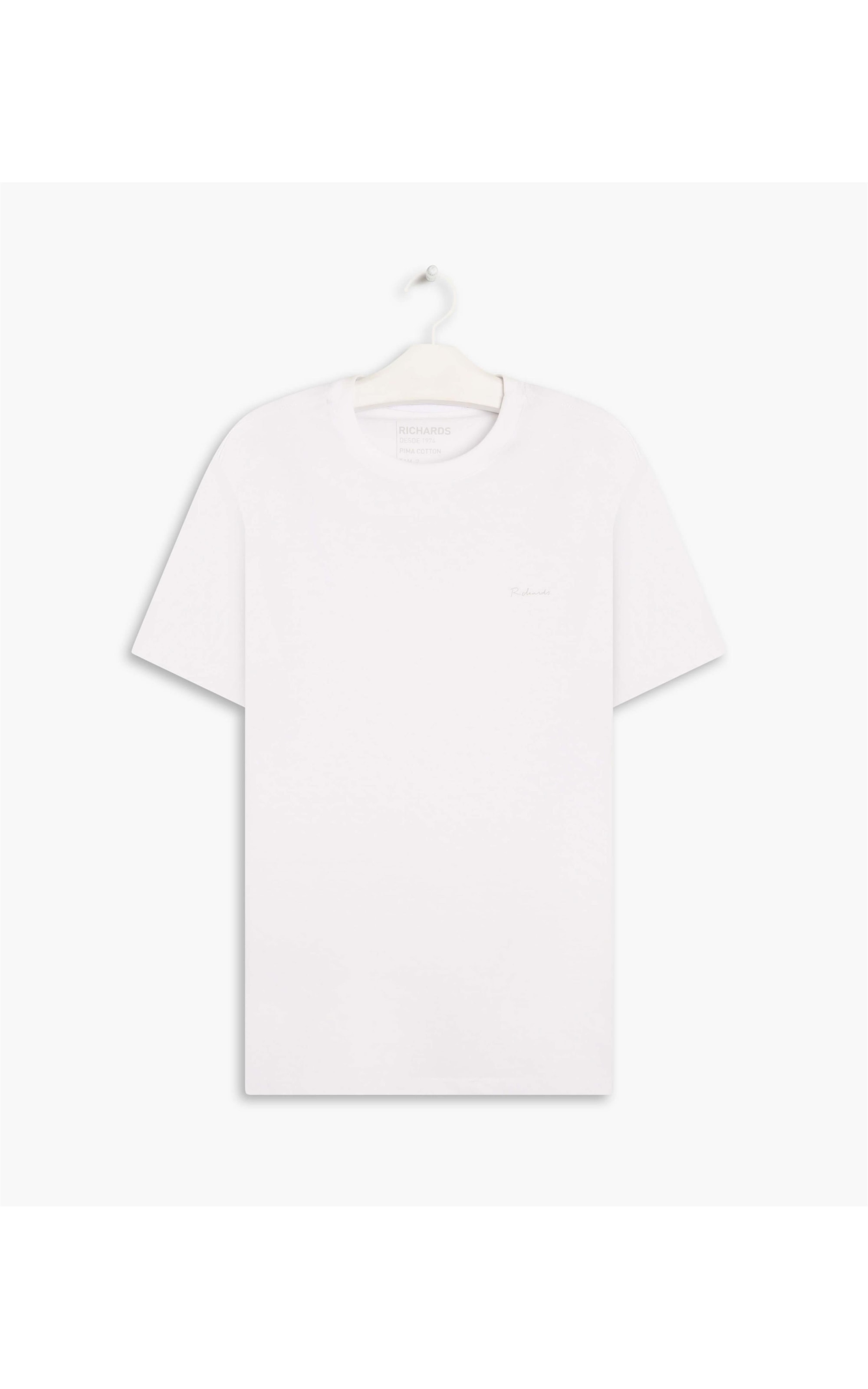 T-Shirt Pima Basic Manuscrito Branco