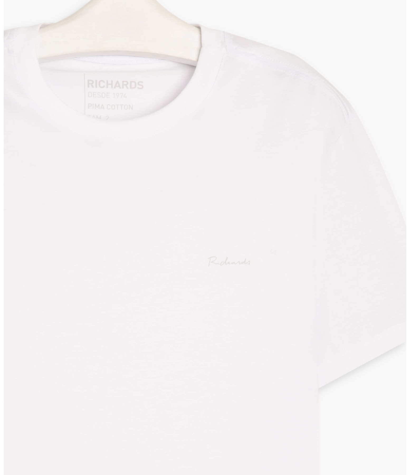 T-Shirt Pima Basic Manuscrito Branco