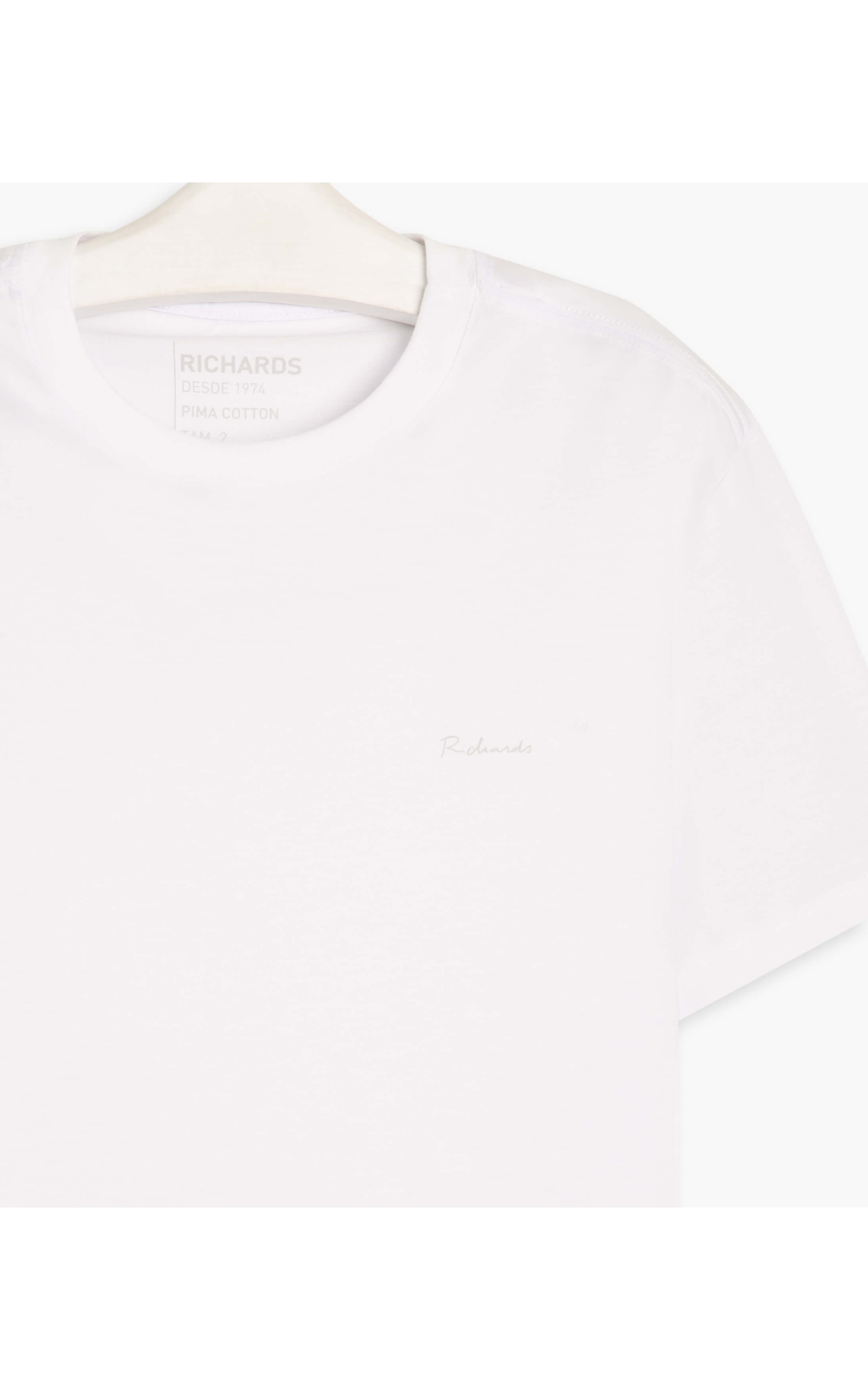 T-Shirt Pima Basic Manuscrito Branco