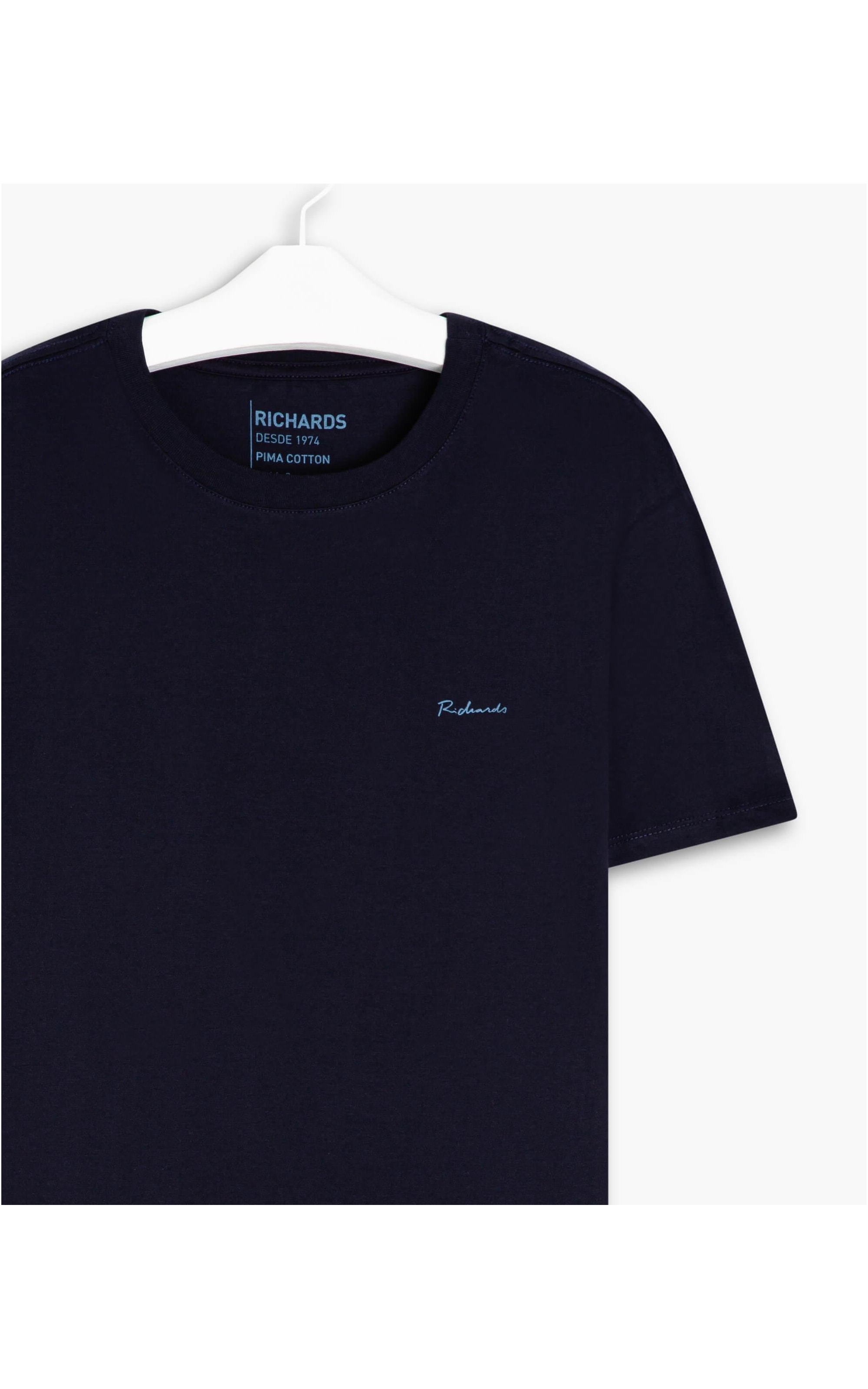 T-Shirt Pima Basic Manuscrito Dark Navy