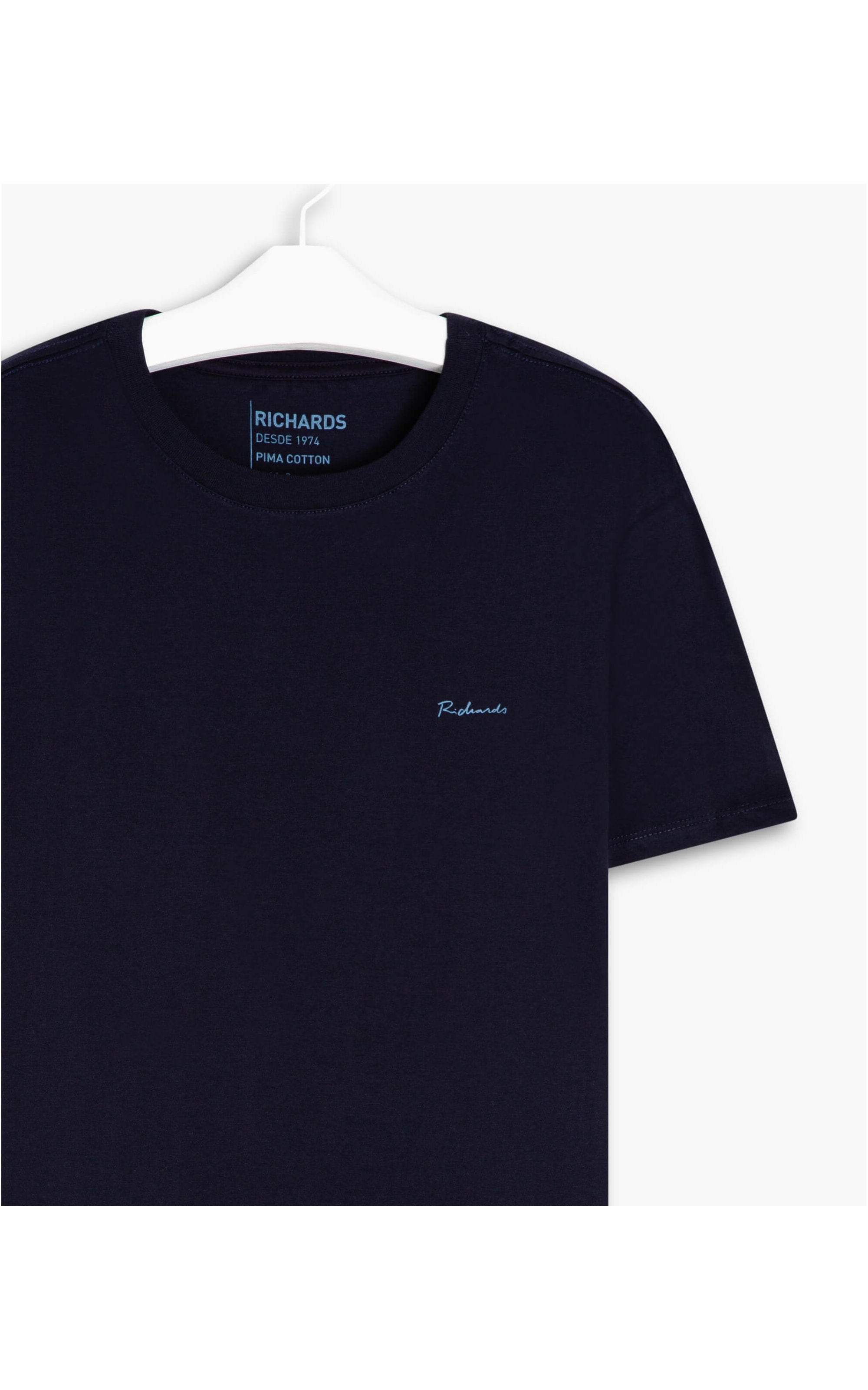 T-Shirt Pima Basic Manuscrito Dark Navy