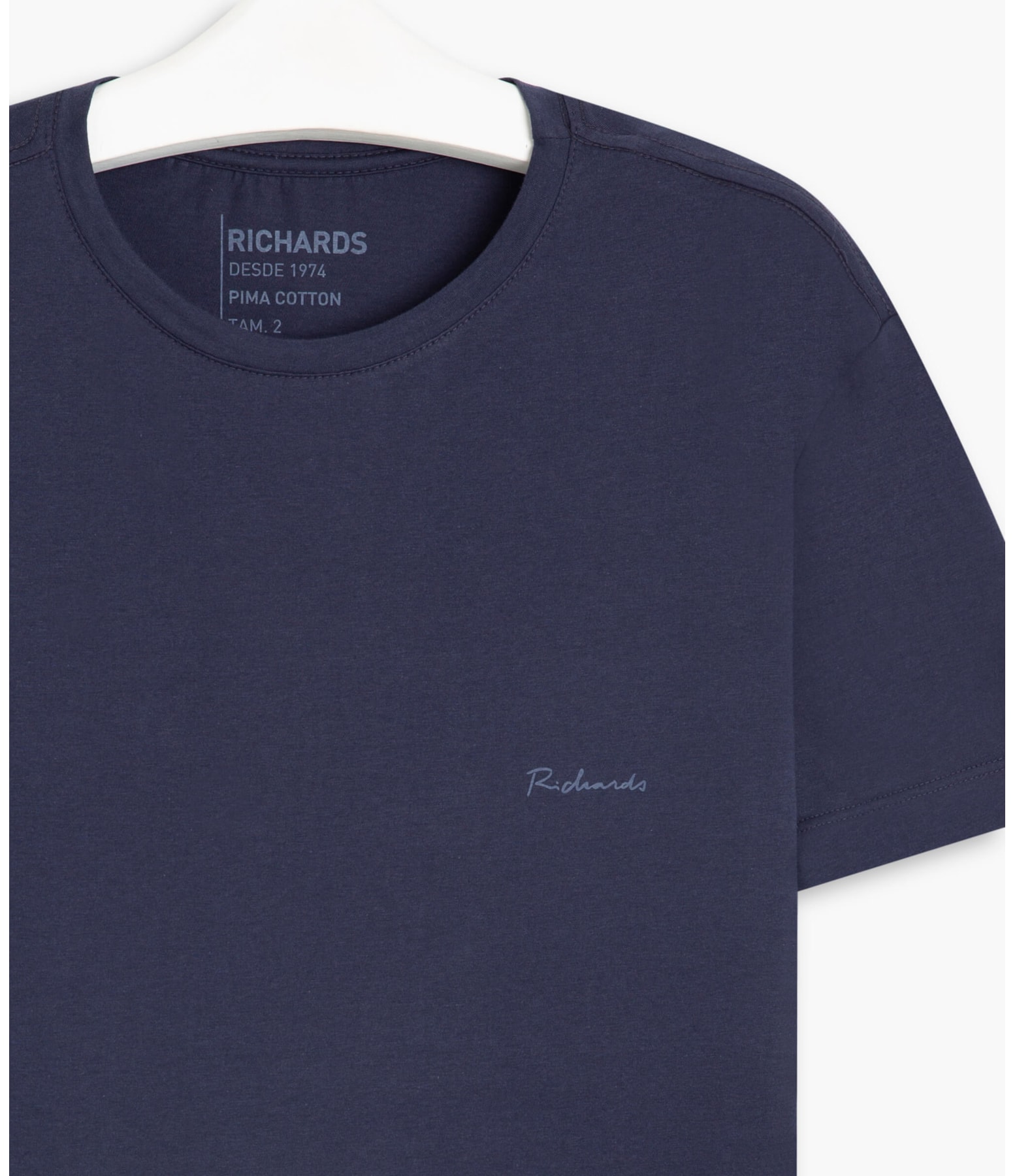 T-Shirt Pima Basic Manuscrito Dark Navy
