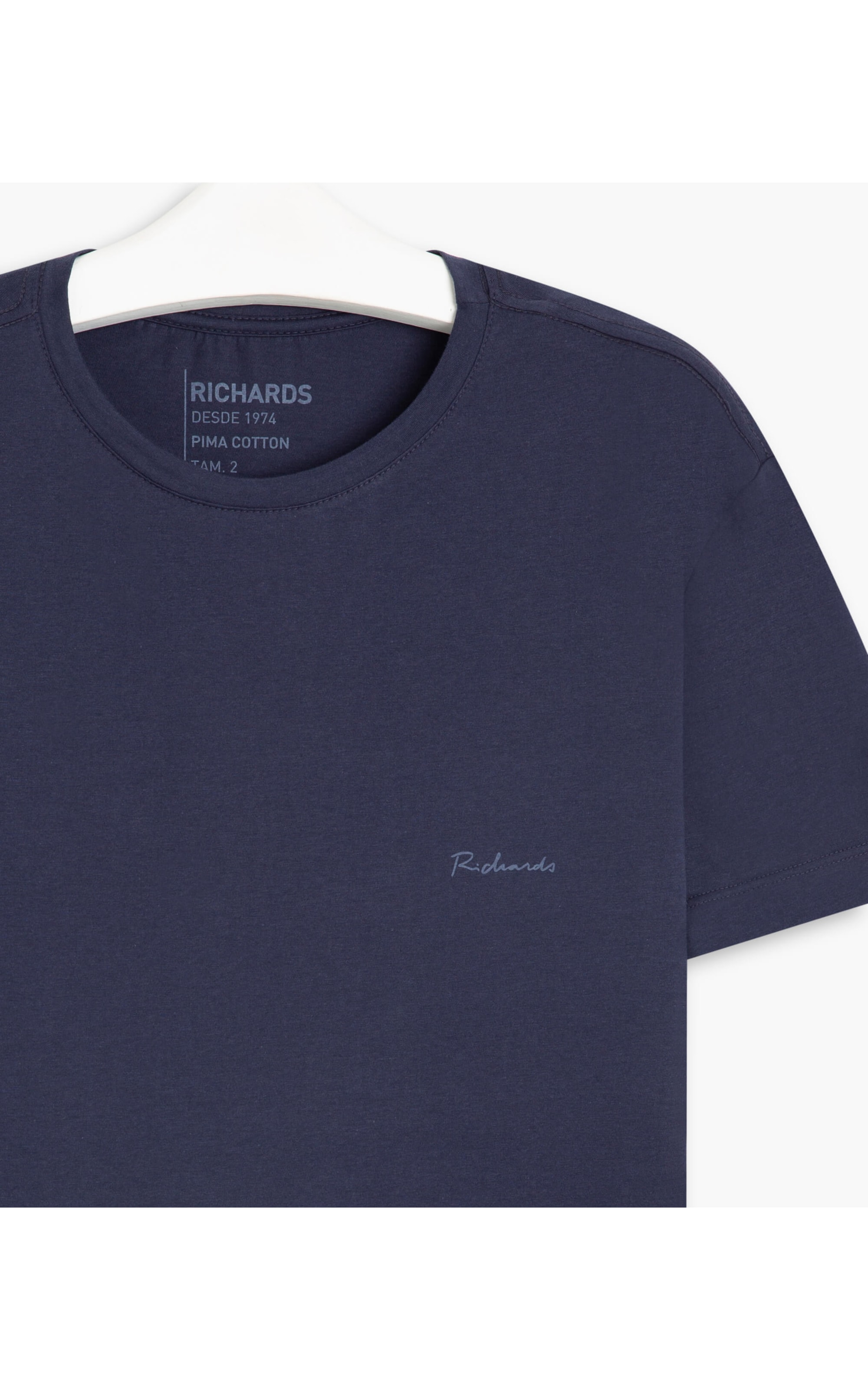 T-Shirt Pima Basic Manuscrito Dark Navy
