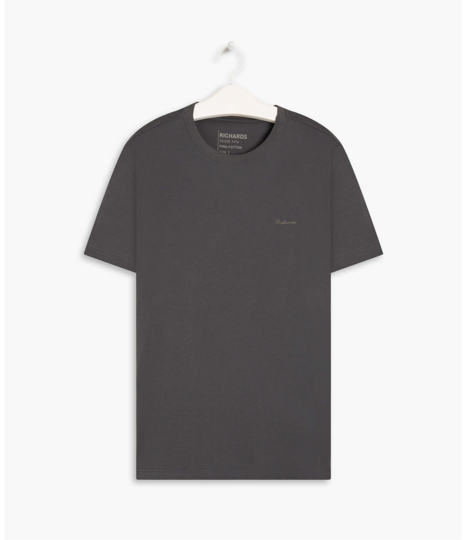 T-Shirt Pima Basic Manuscrito Grafite