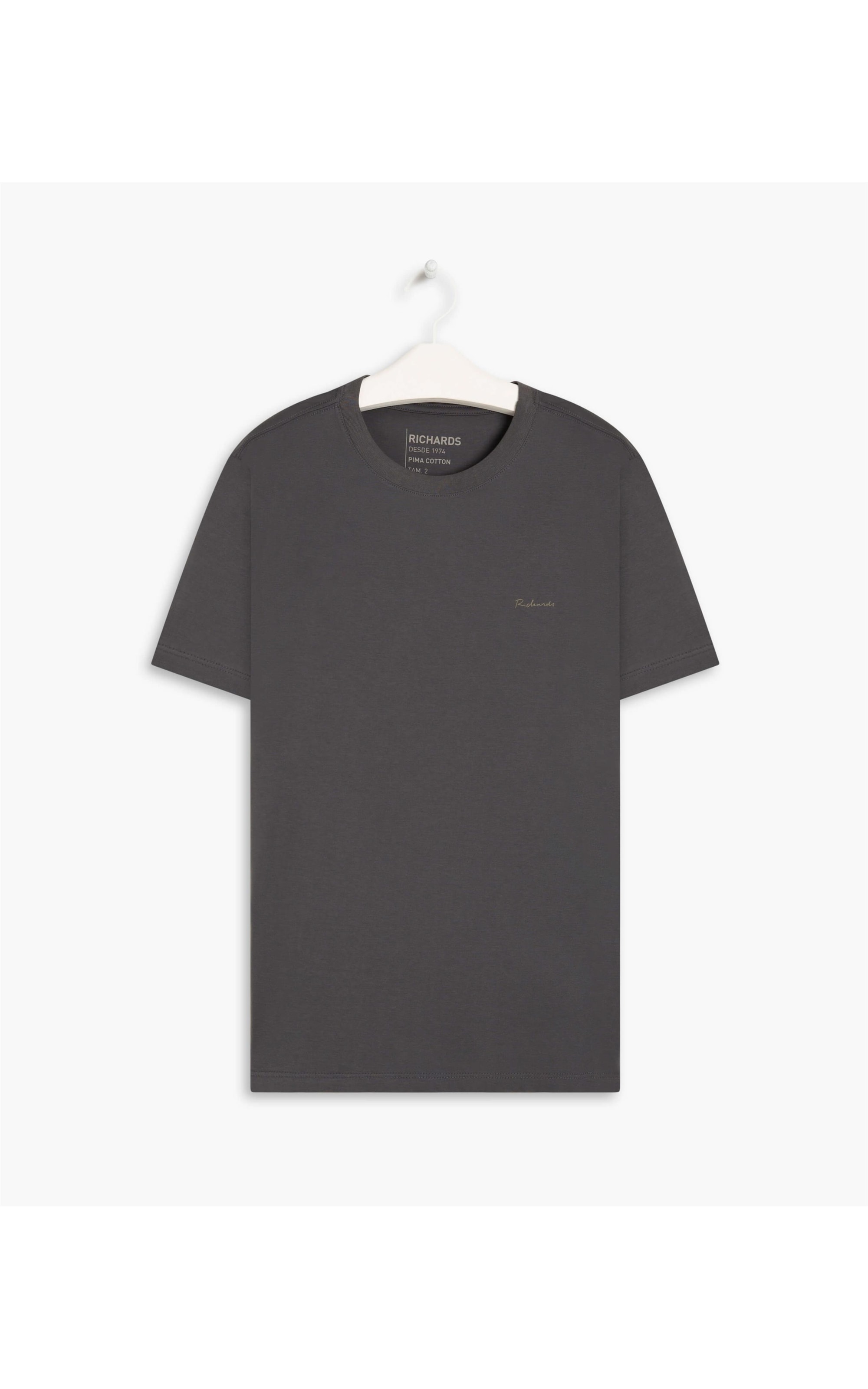 T-Shirt Pima Basic Manuscrito Grafite