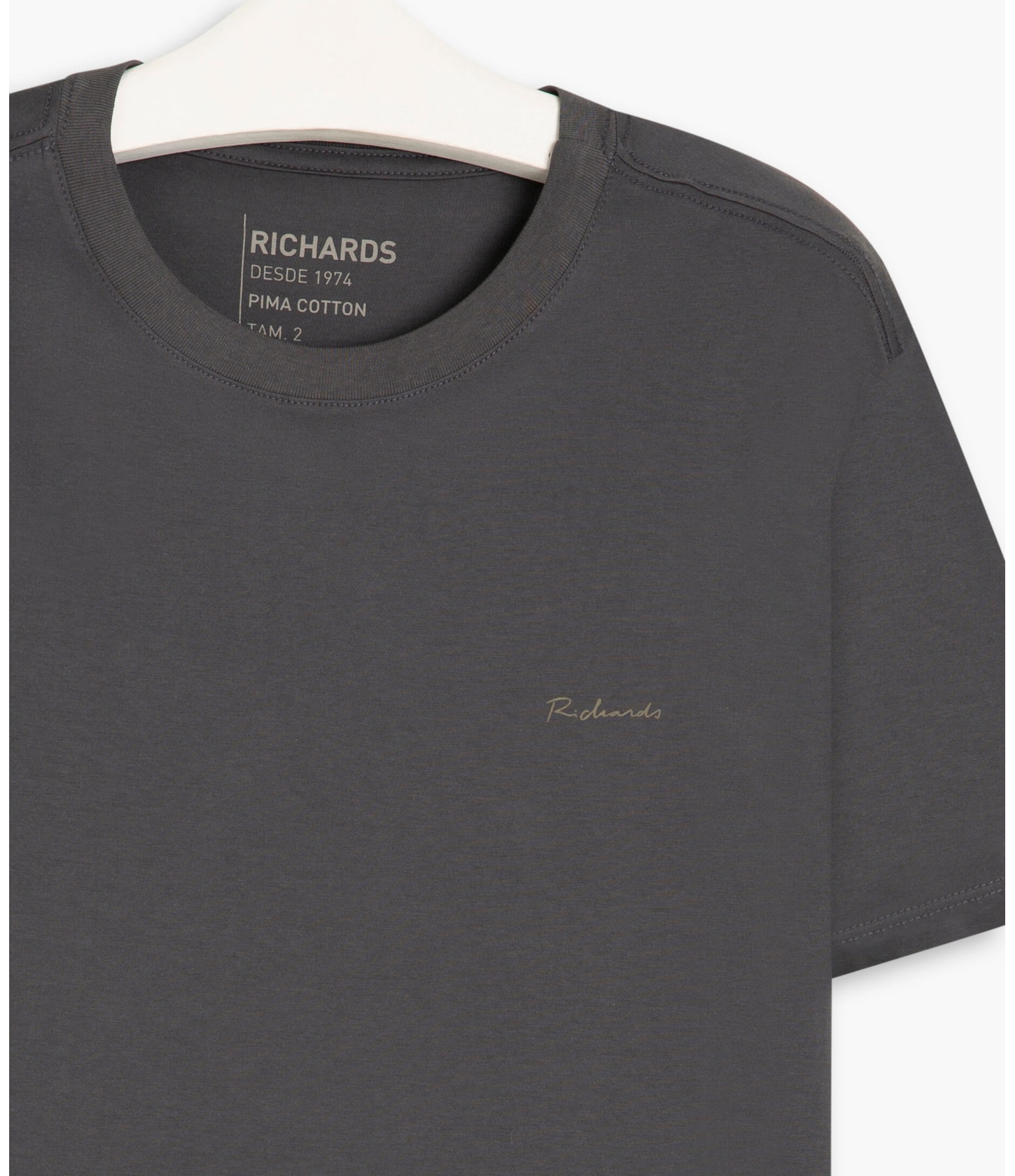 T-Shirt Pima Basic Manuscrito Grafite