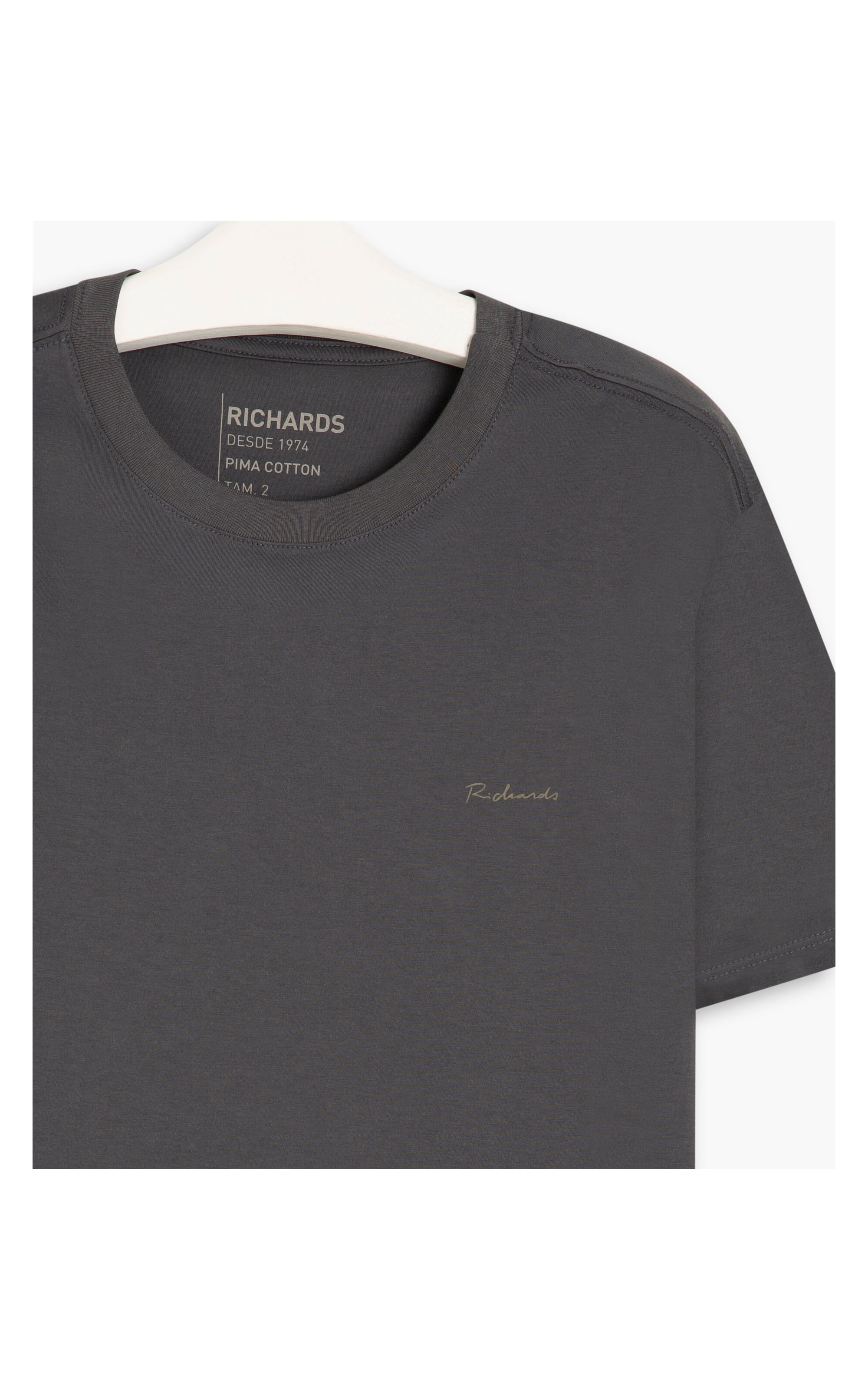 T-Shirt Pima Basic Manuscrito Grafite