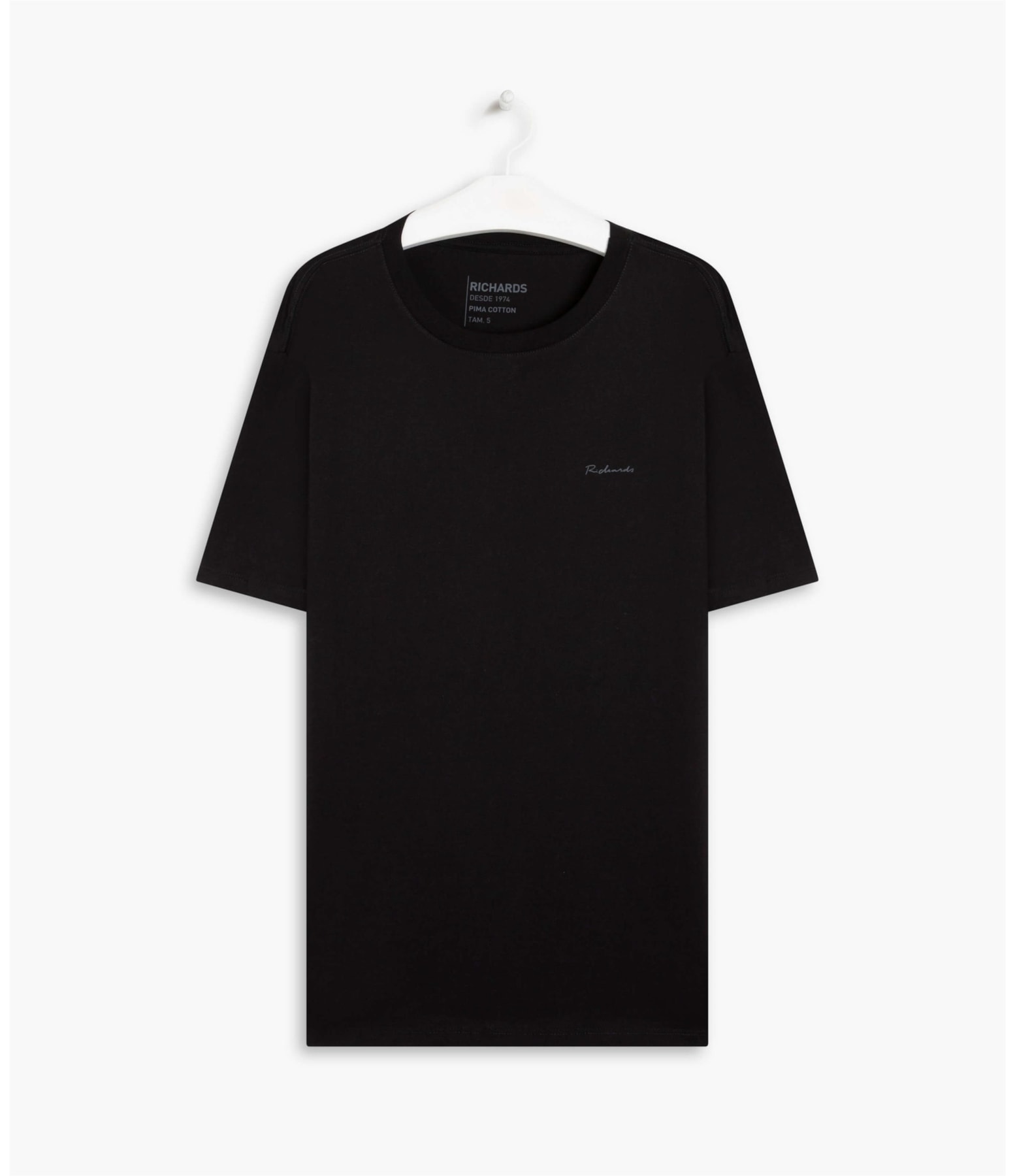 T-Shirt Pima Basic Manuscrito Preto
