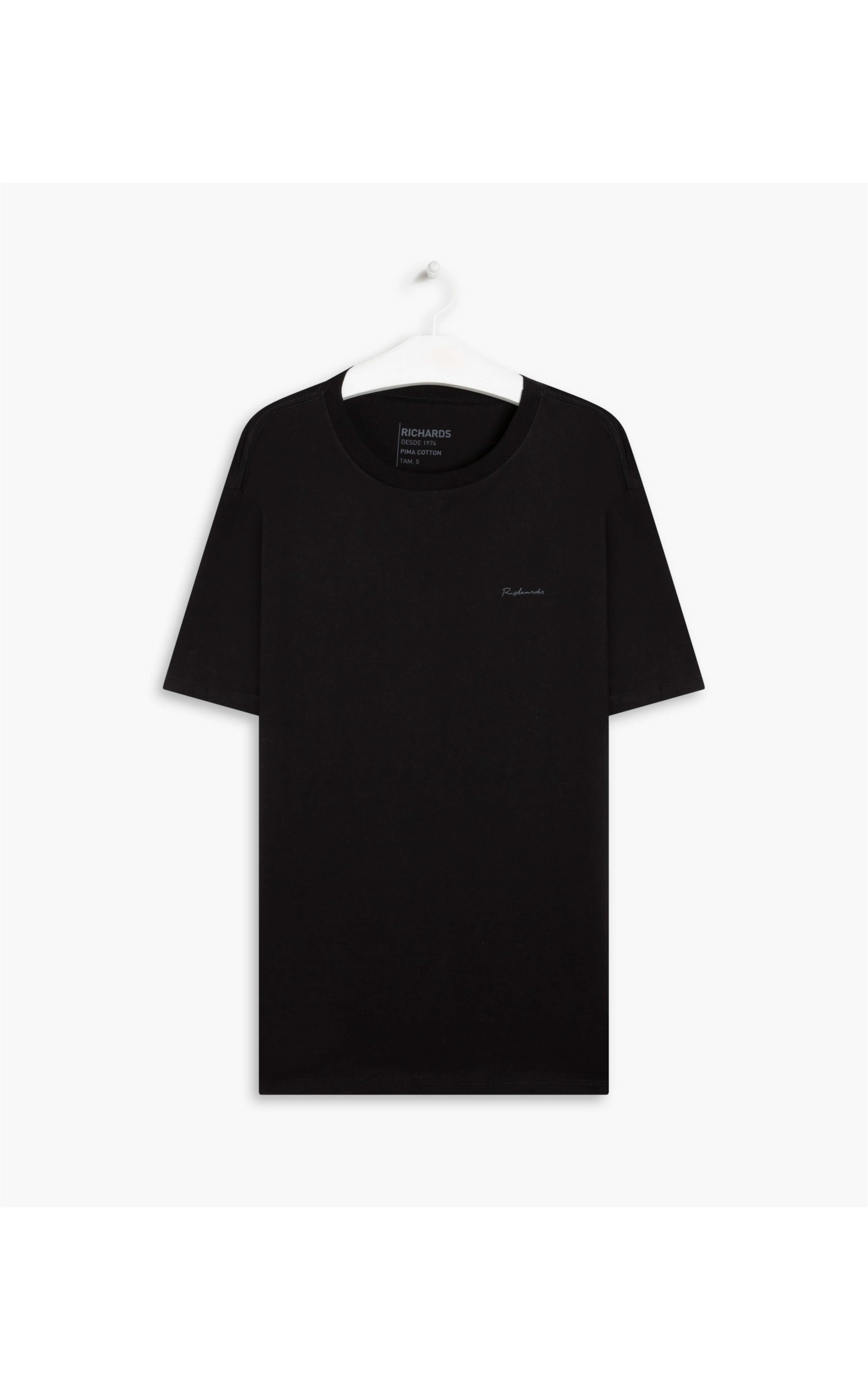 T-Shirt Pima Basic Manuscrito Preto