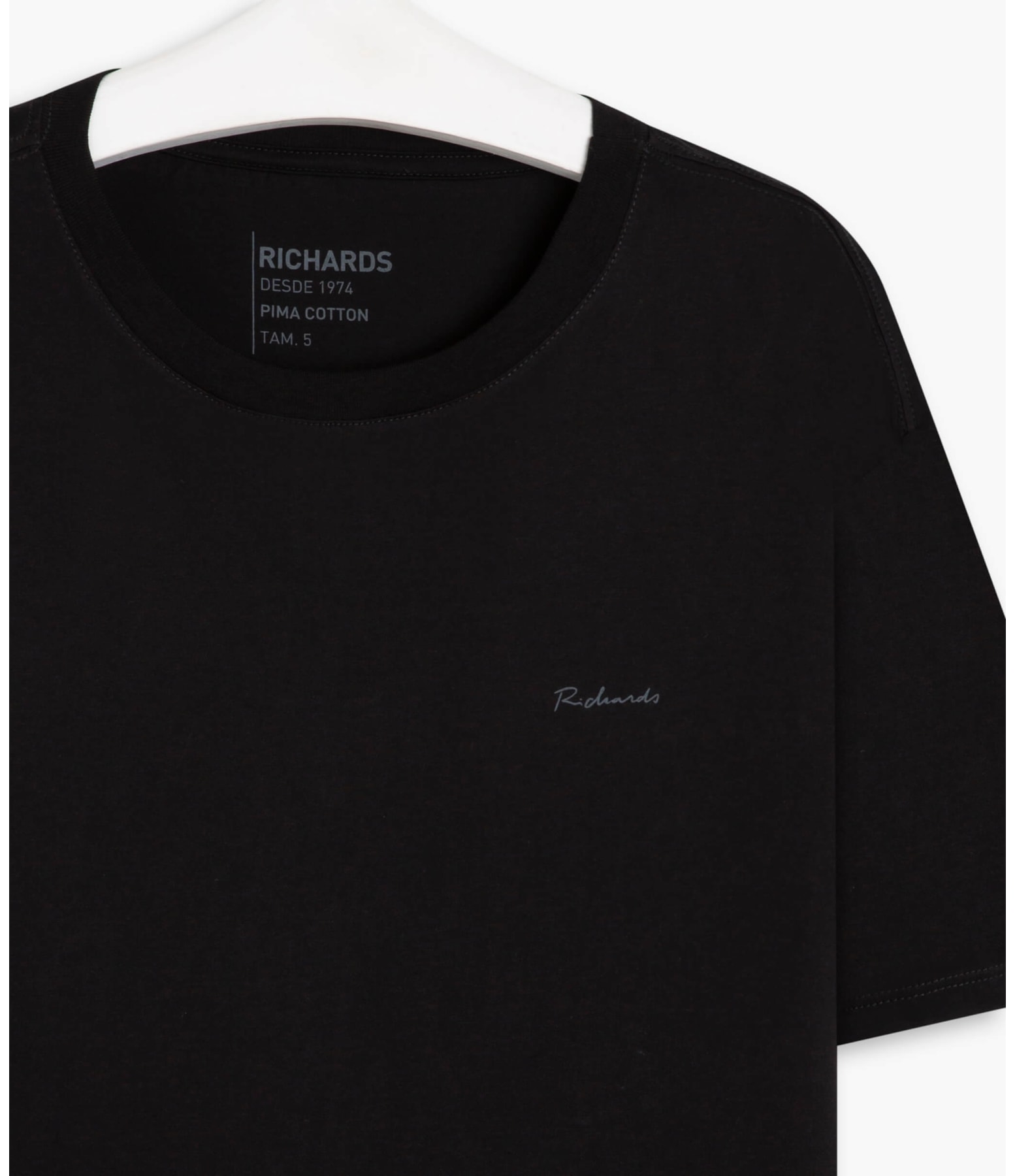 T-Shirt Pima Basic Manuscrito Preto
