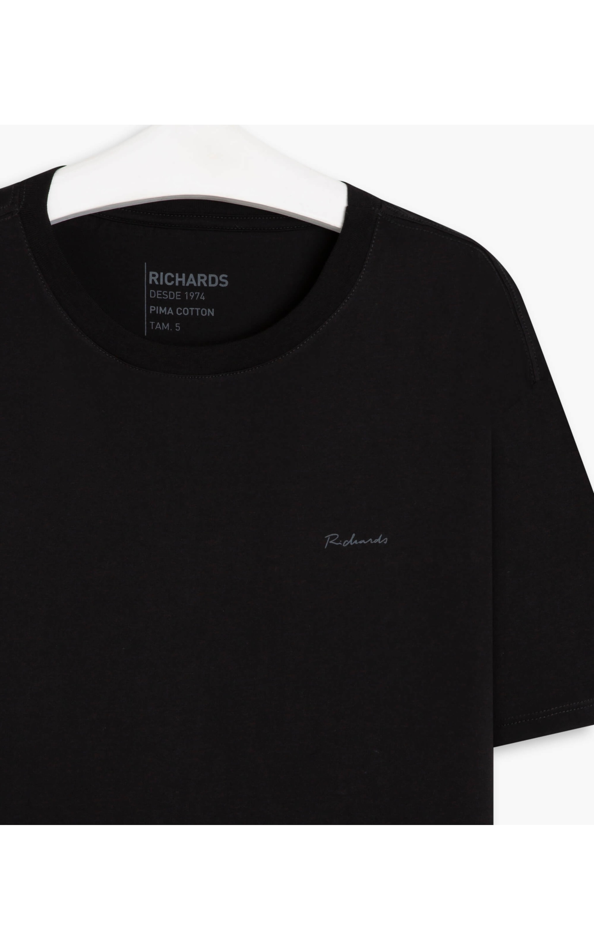 T-Shirt Pima Basic Manuscrito Preto