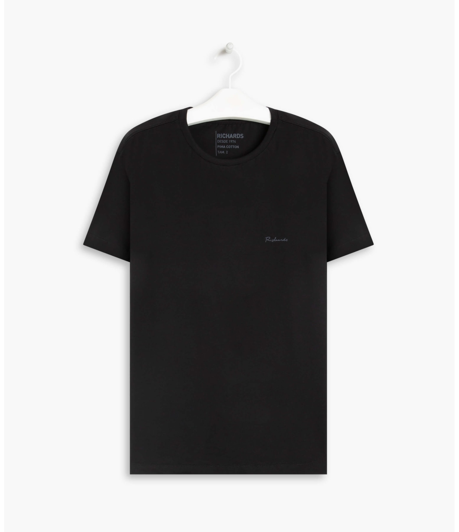 T-Shirt Pima Basic Manuscrito Preto