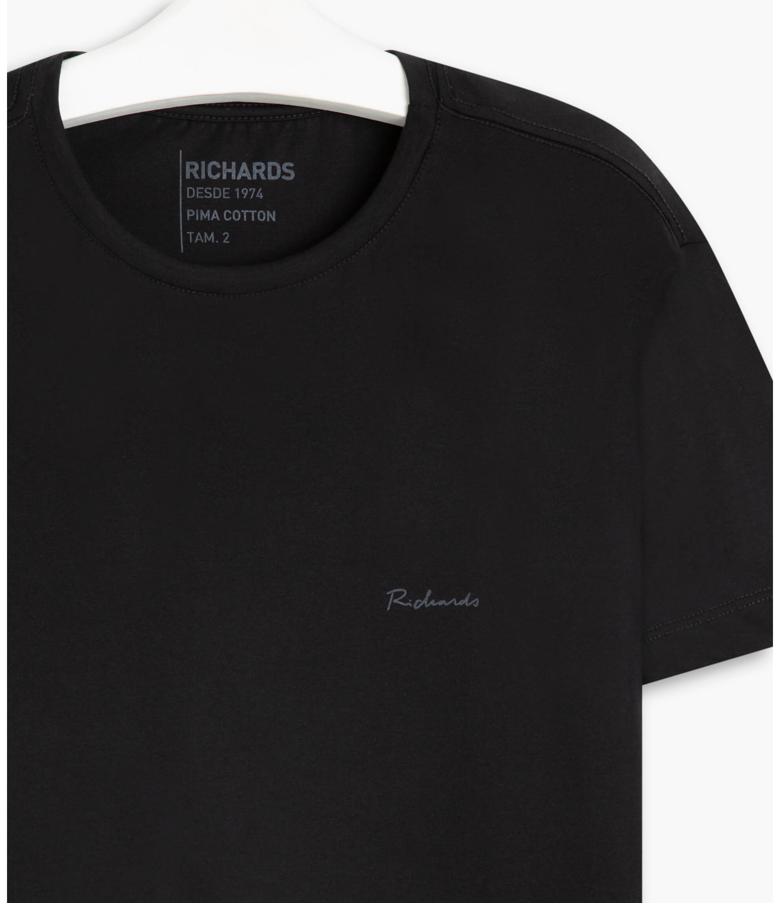 T-Shirt Pima Basic Manuscrito Preto