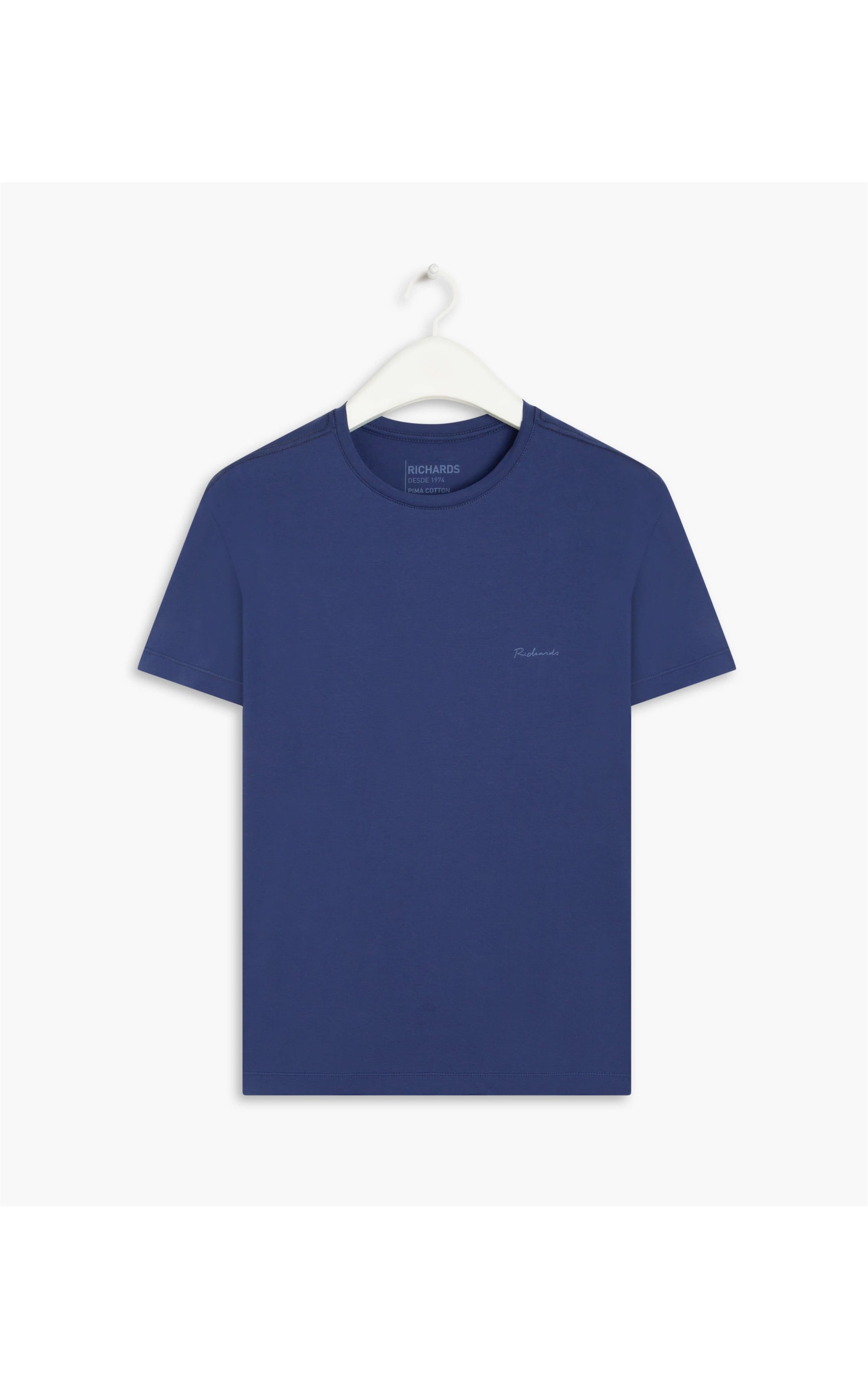 T-Shirt Pima Basic Manuscrito Purple Blue