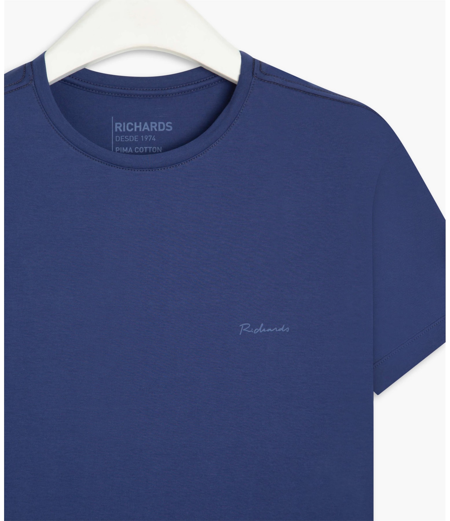 T-Shirt Pima Basic Manuscrito Purple Blue