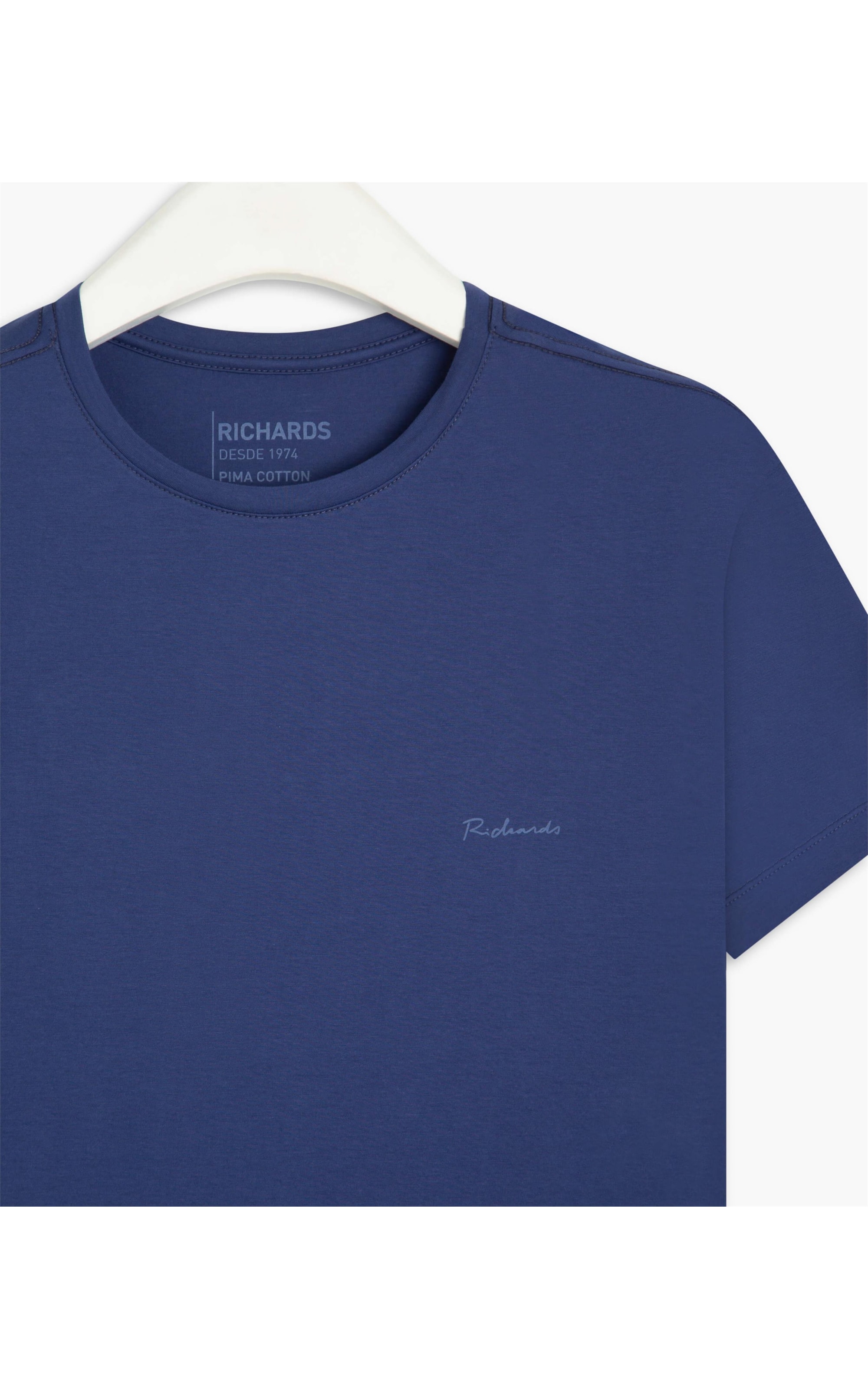 T-Shirt Pima Basic Manuscrito Purple Blue