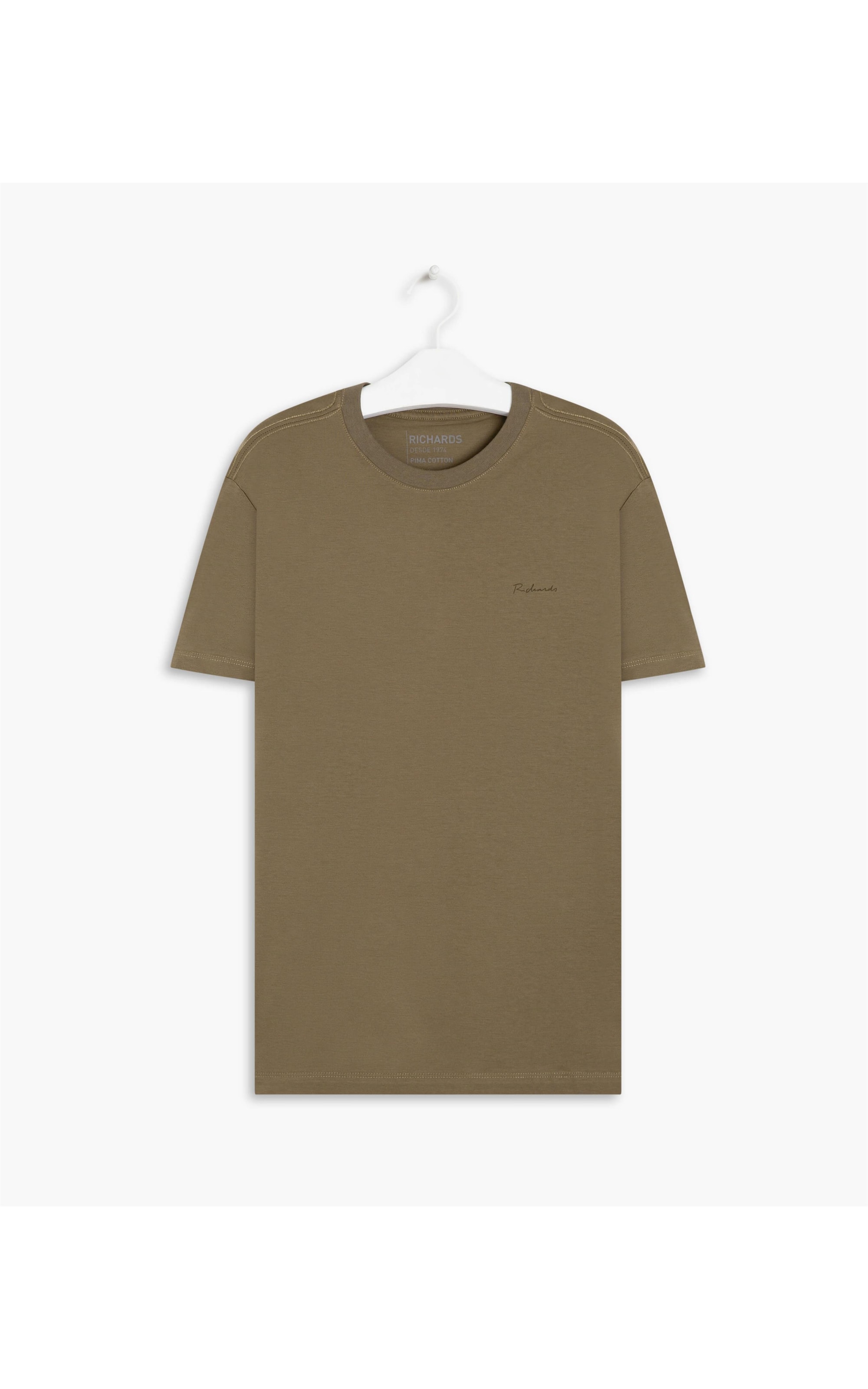 T-Shirt Pima Basic Manuscrito  Tabaco