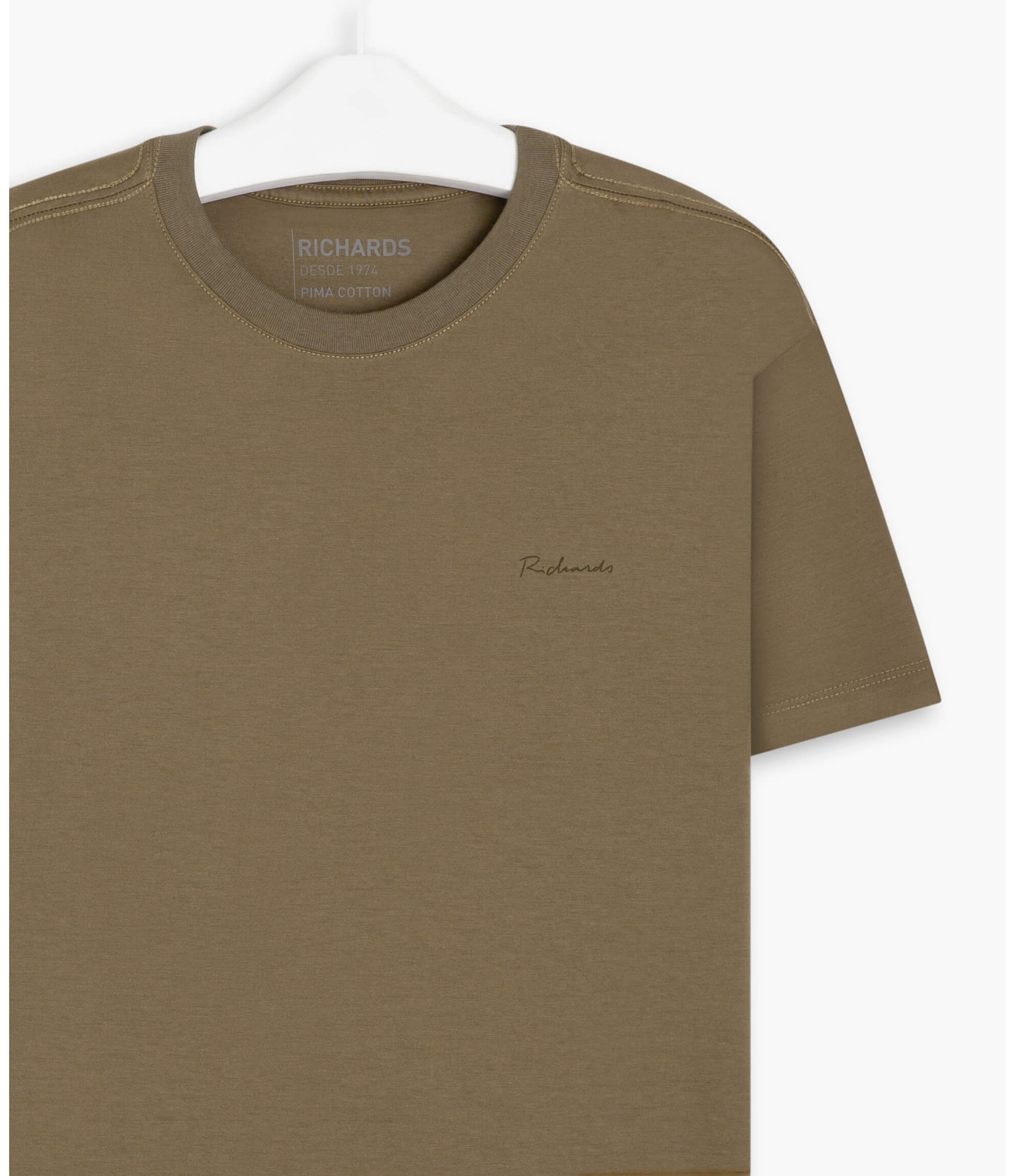 T-Shirt Pima Basic Manuscrito  Tabaco