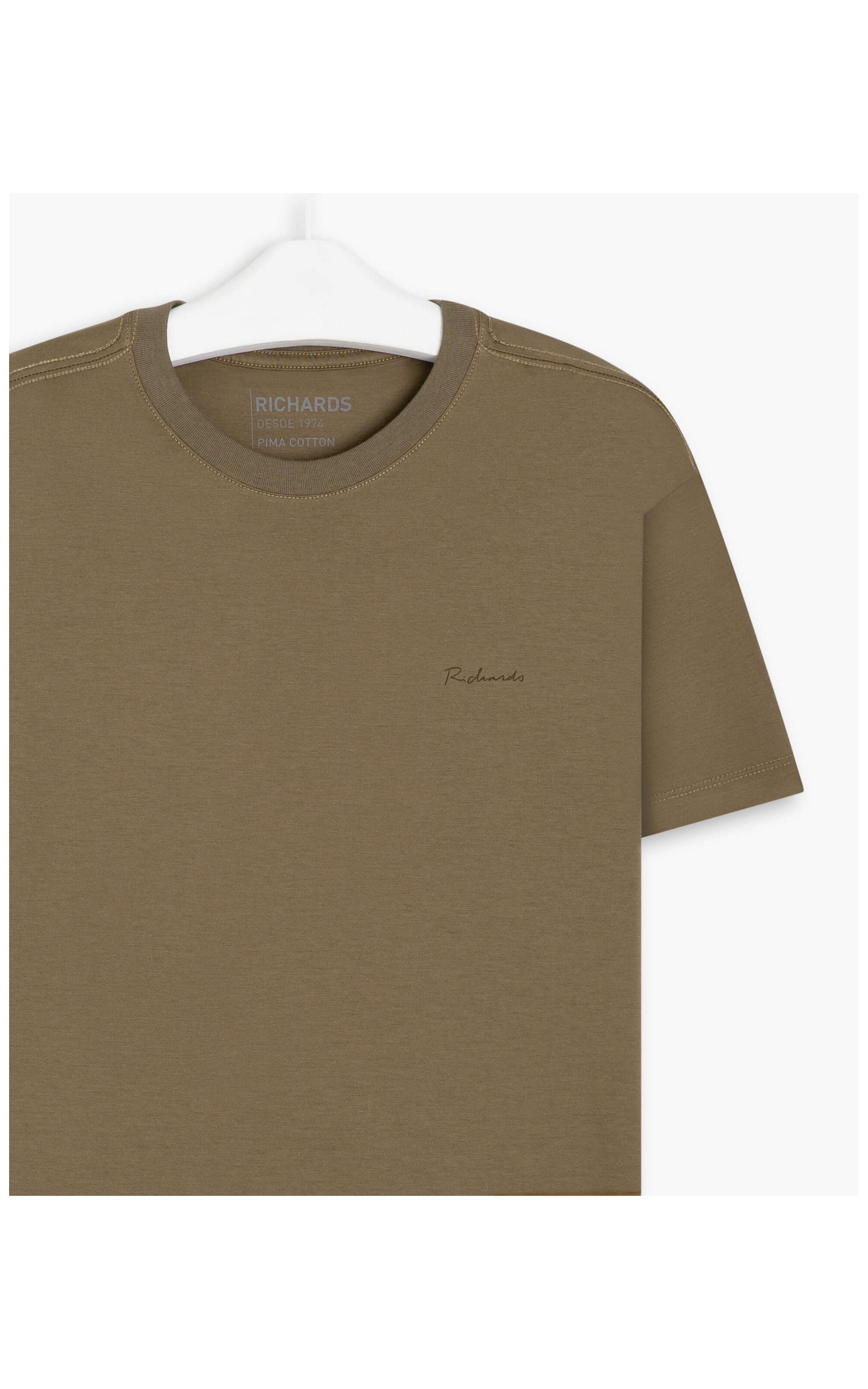 T-Shirt Pima Basic Manuscrito  Tabaco