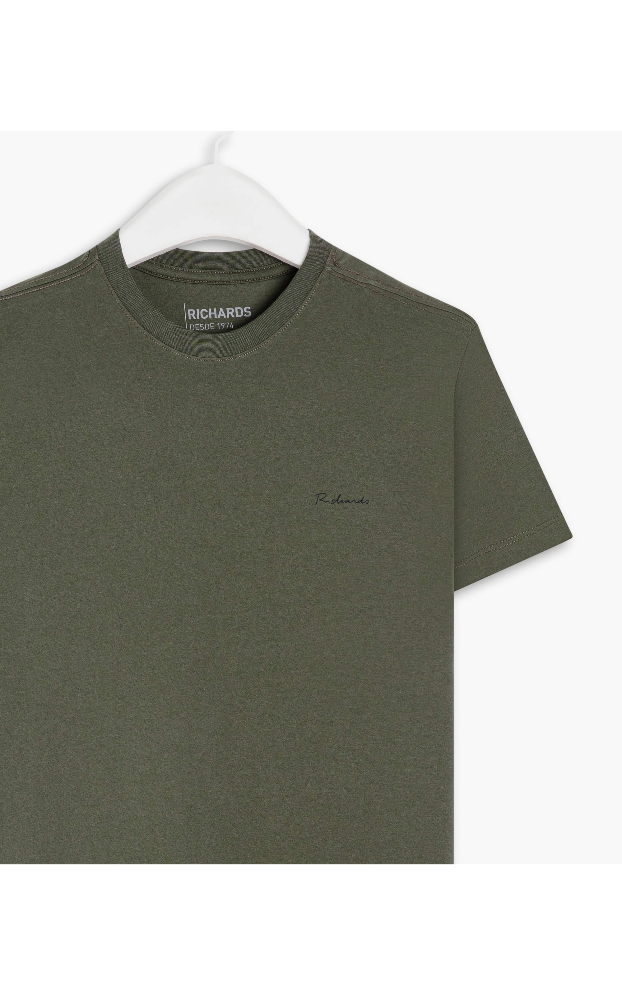 T-Shirt Pima Basic Manuscrito Verde Escuro