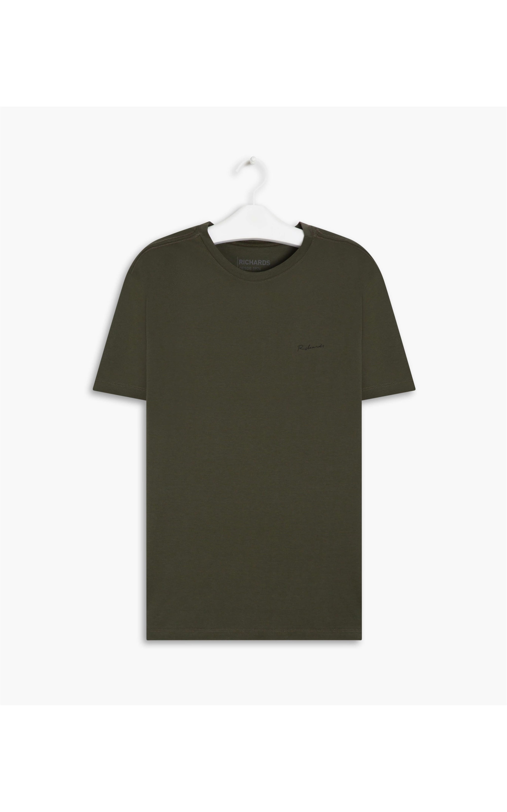 T-Shirt Pima Basic Manuscrito Verde Oliva