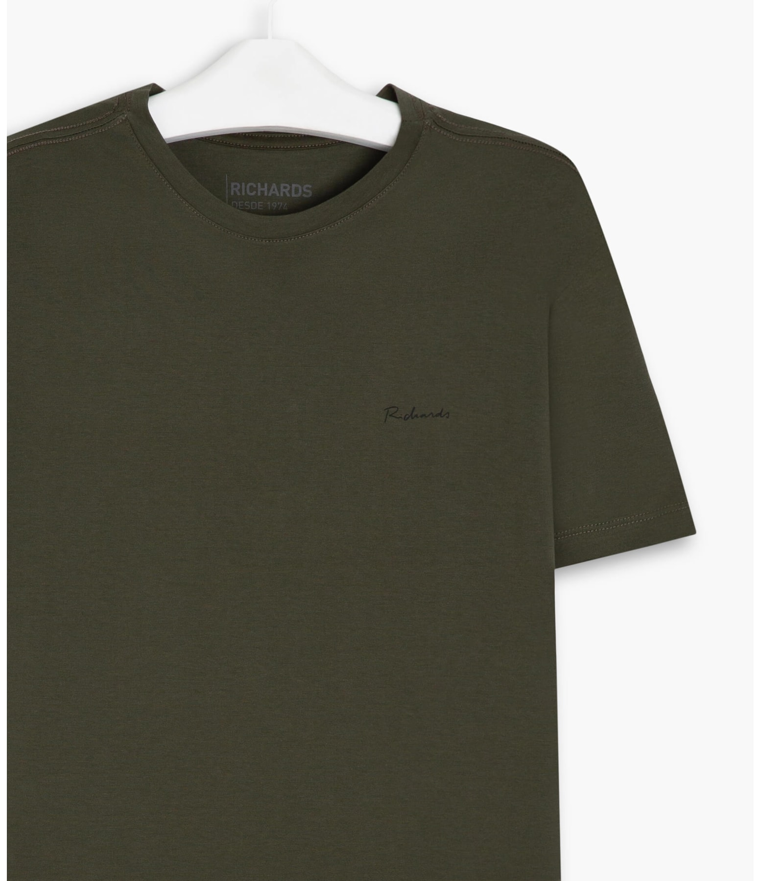 T-Shirt Pima Basic Manuscrito Verde Oliva