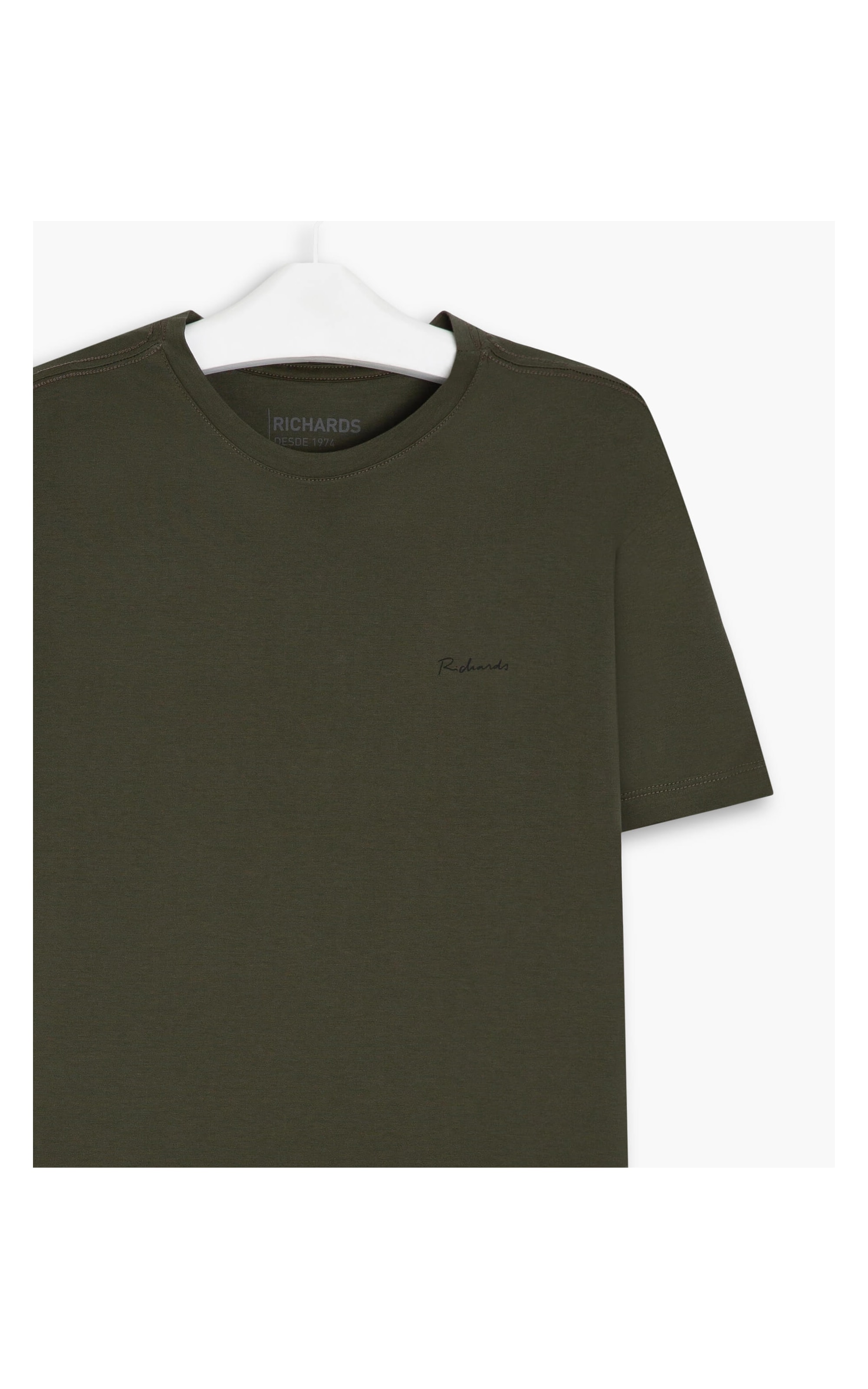 T-Shirt Pima Basic Manuscrito Verde Oliva