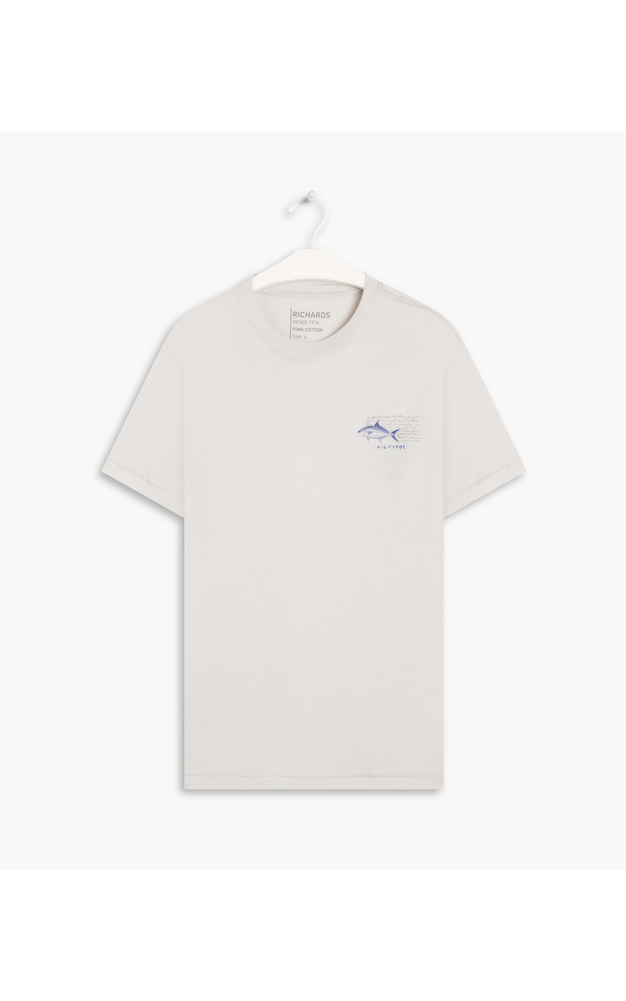 T-Shirt Pima Estampa Vela Prata