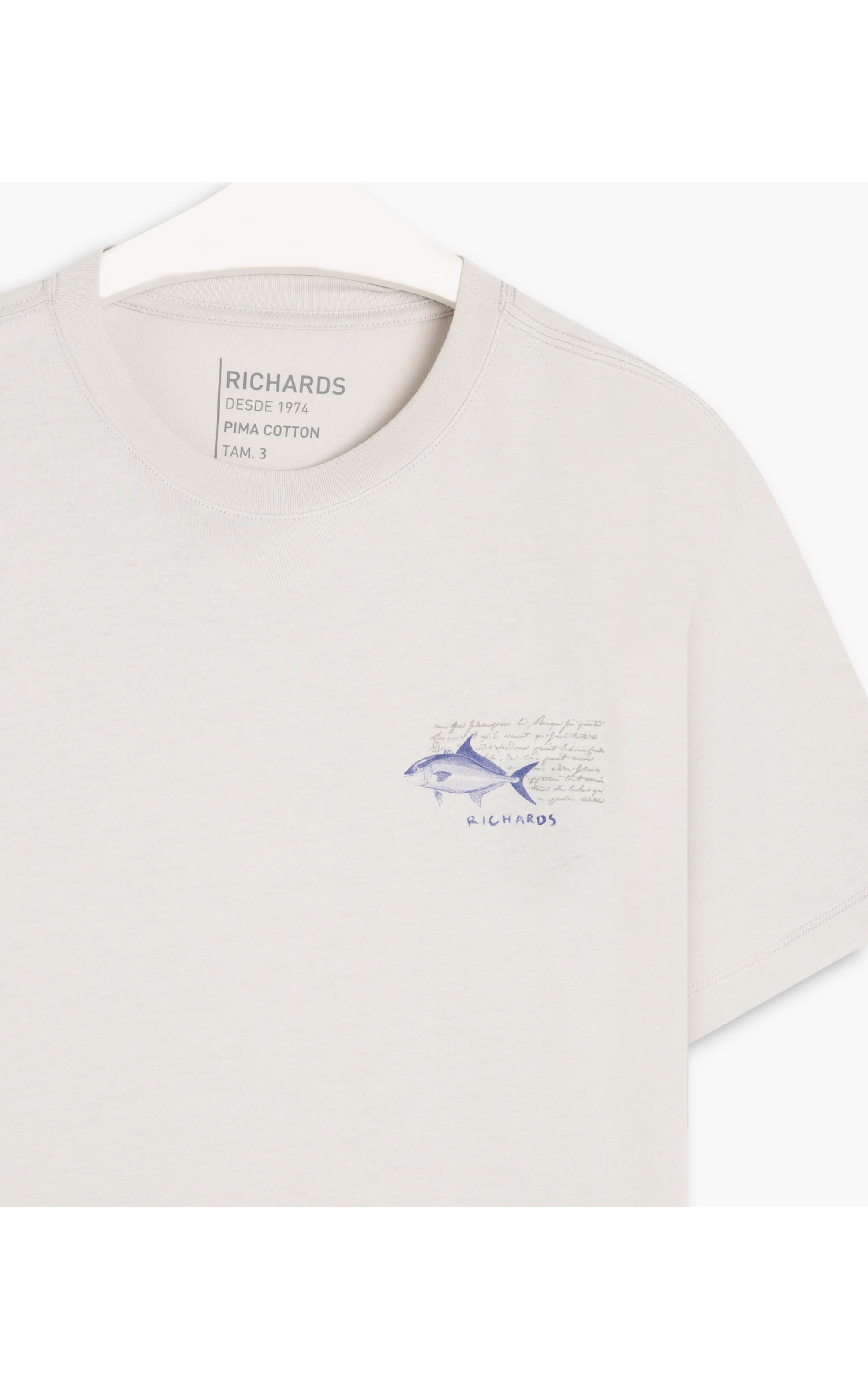 T-Shirt Pima Estampa Vela Prata