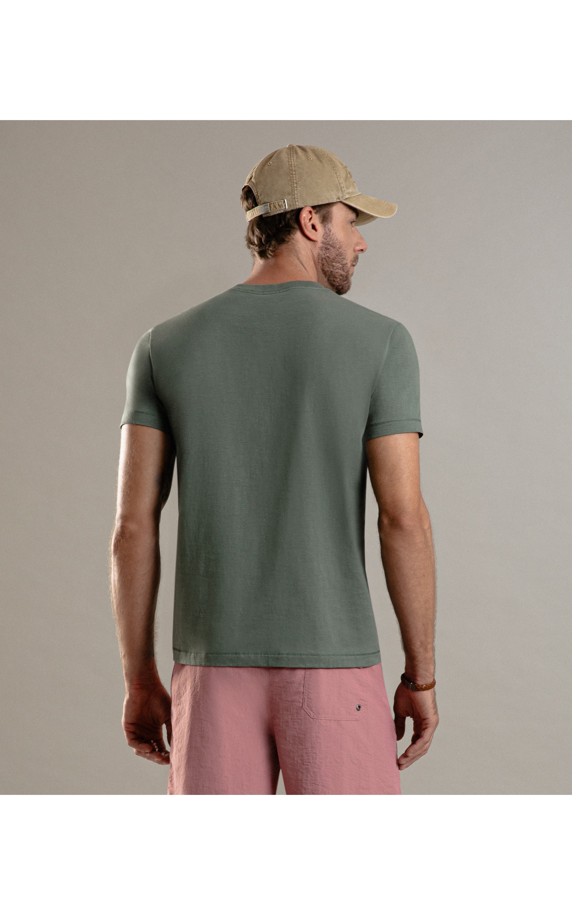 T-Shirt Pima Estampa Vela Verde Army