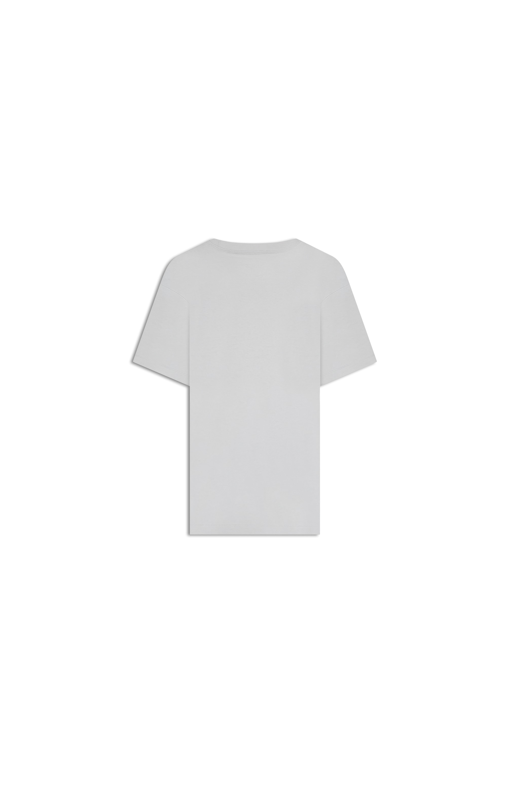  T-Shirt Pima Flor Peito New Prata