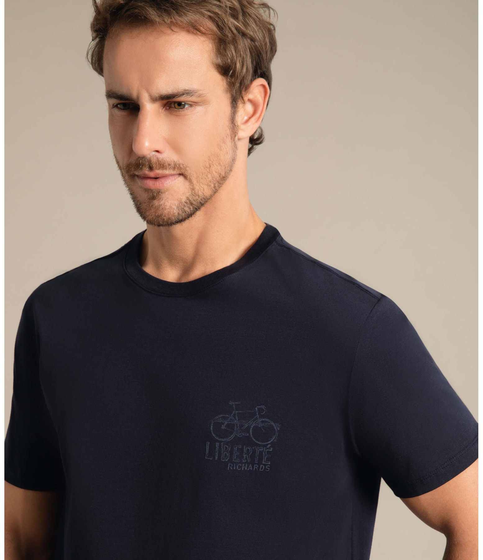 T-Shirt Pima Liberte Mc Dark Navy