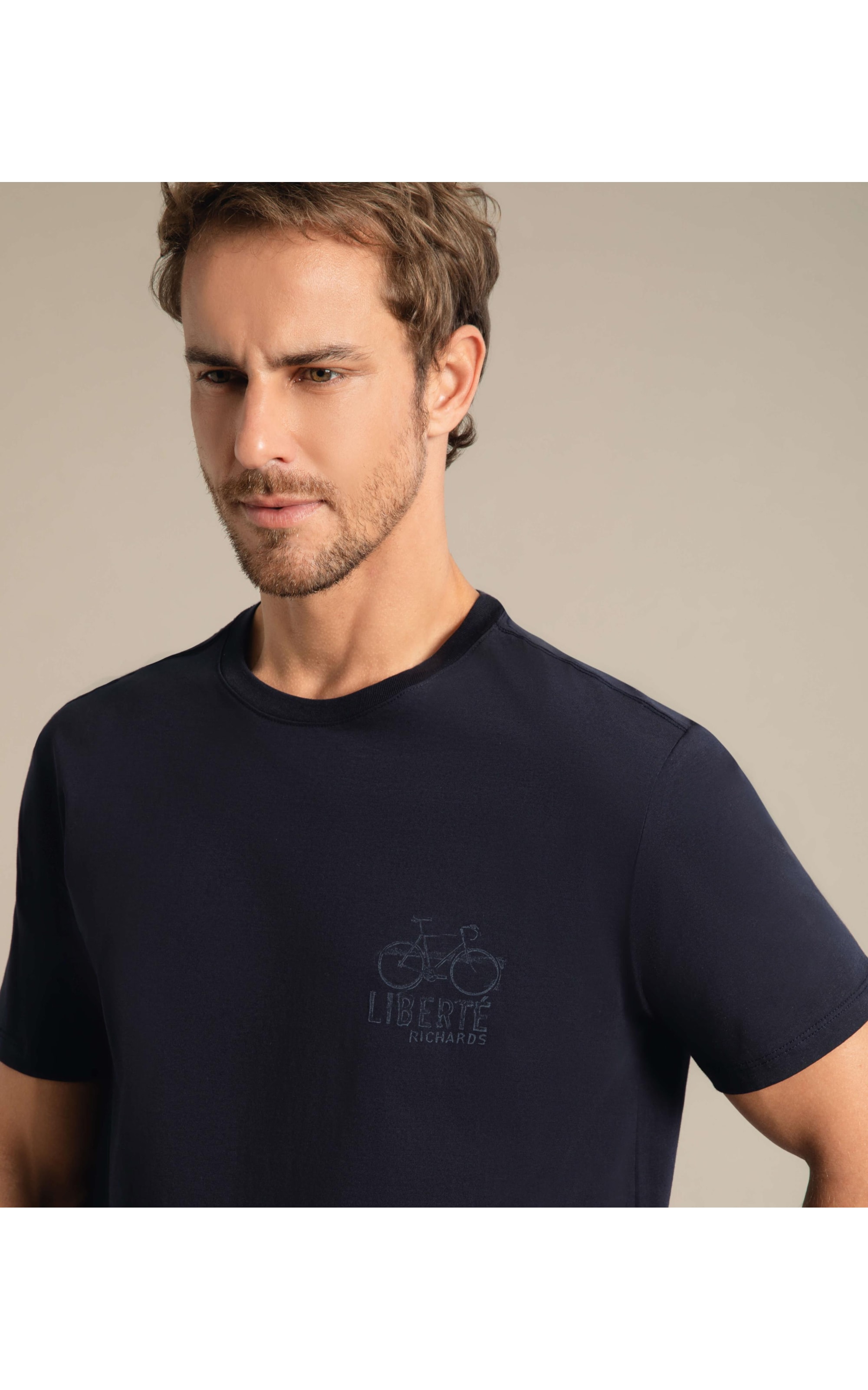 T-Shirt Pima Liberte Mc Dark Navy