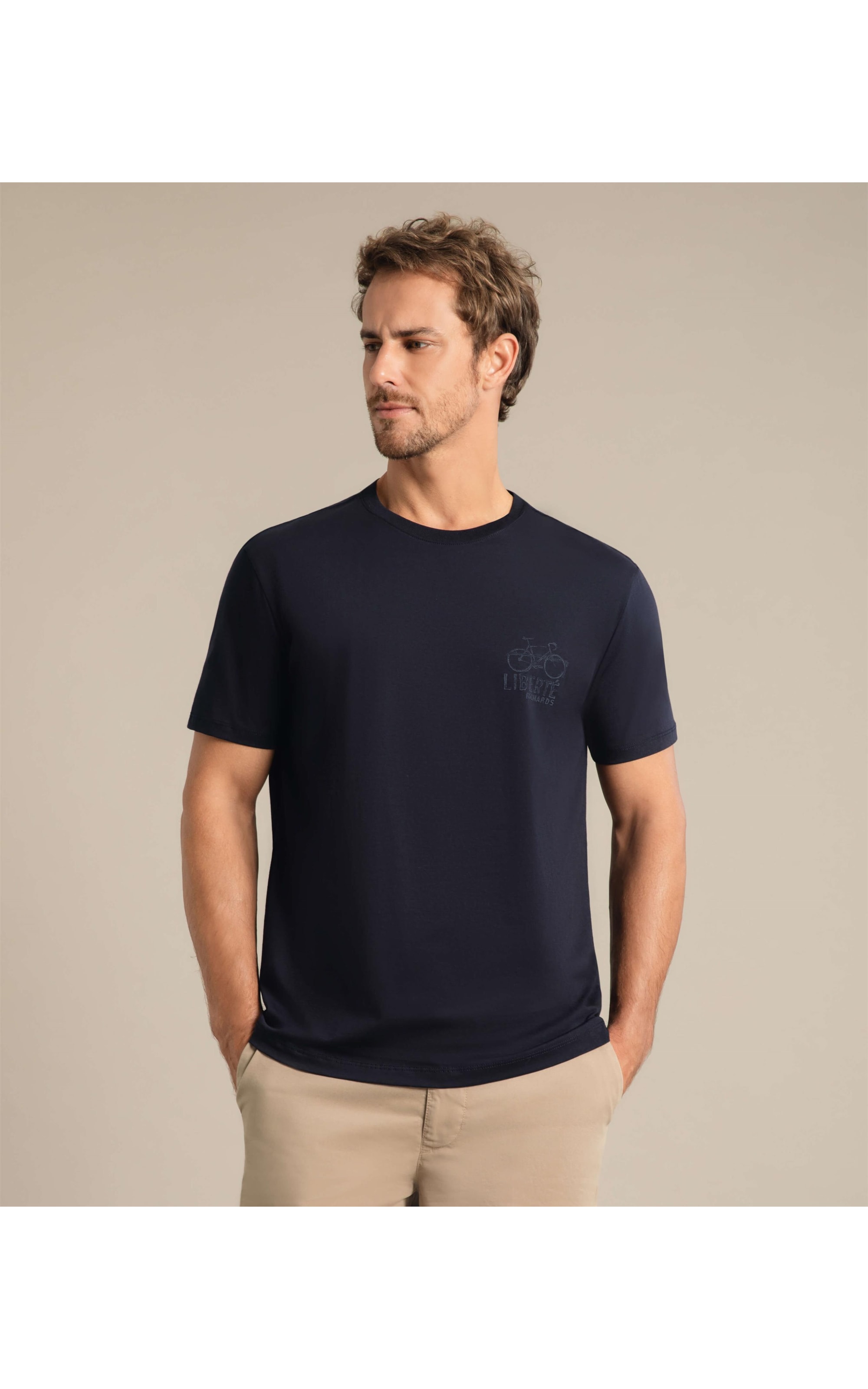 T-Shirt Pima Liberte Mc Dark Navy