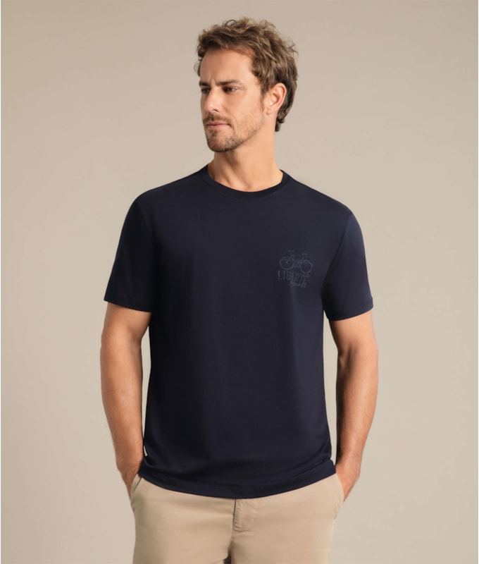 T-Shirt Pima Liberte Mc Dark Navy