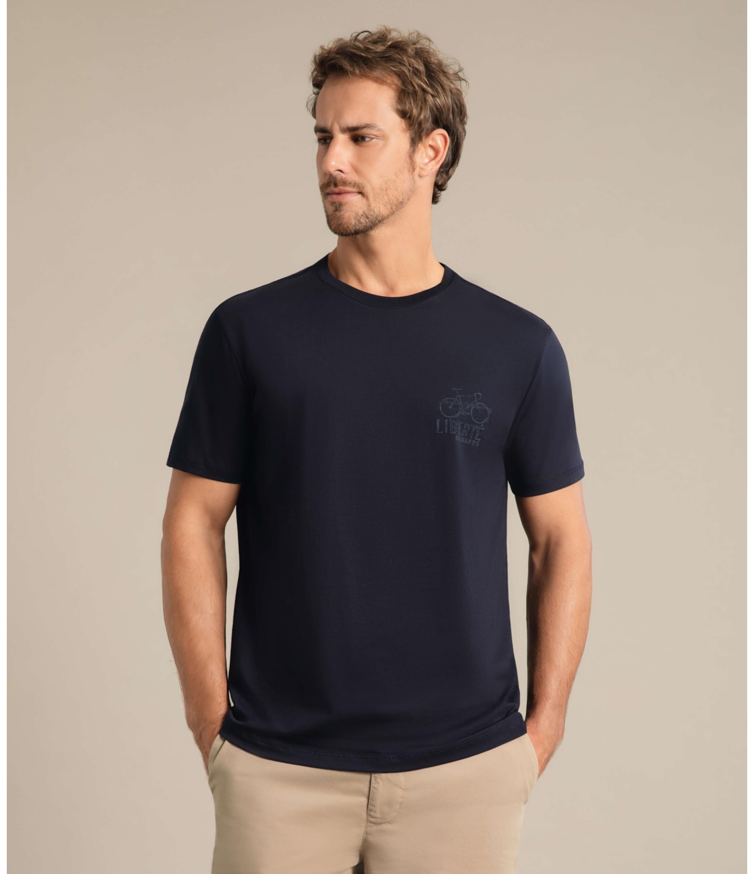 T-Shirt Pima Liberte Mc Dark Navy