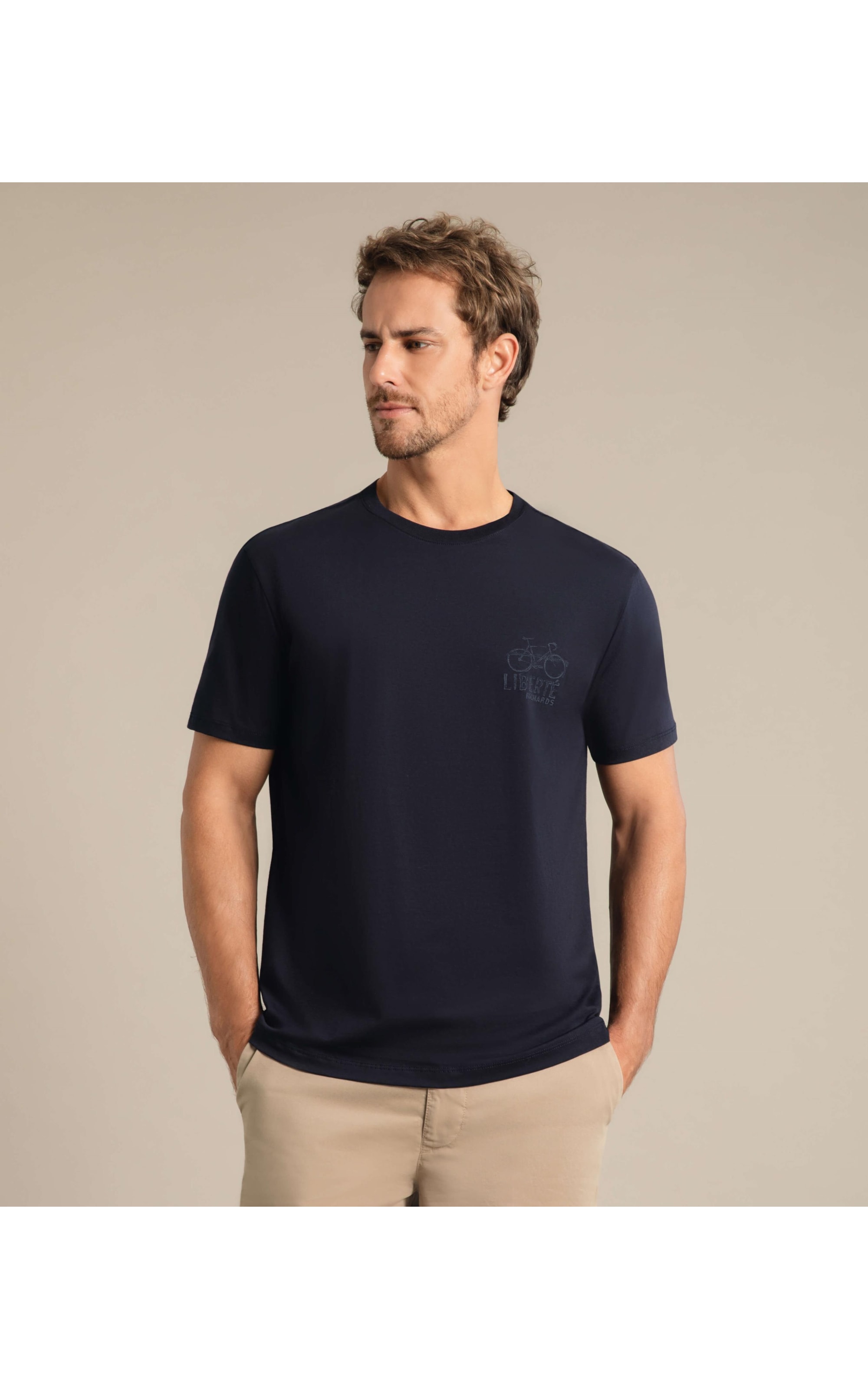 T-Shirt Pima Liberte Mc Dark Navy
